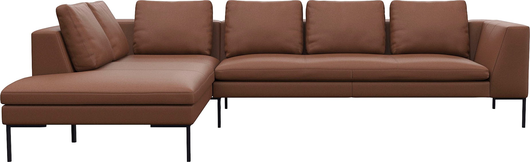 FLEXLUX Ecksofa »Loano, superbequemer Sitzkomfort durch Kaltschaum im Sitz, günstig online kaufen