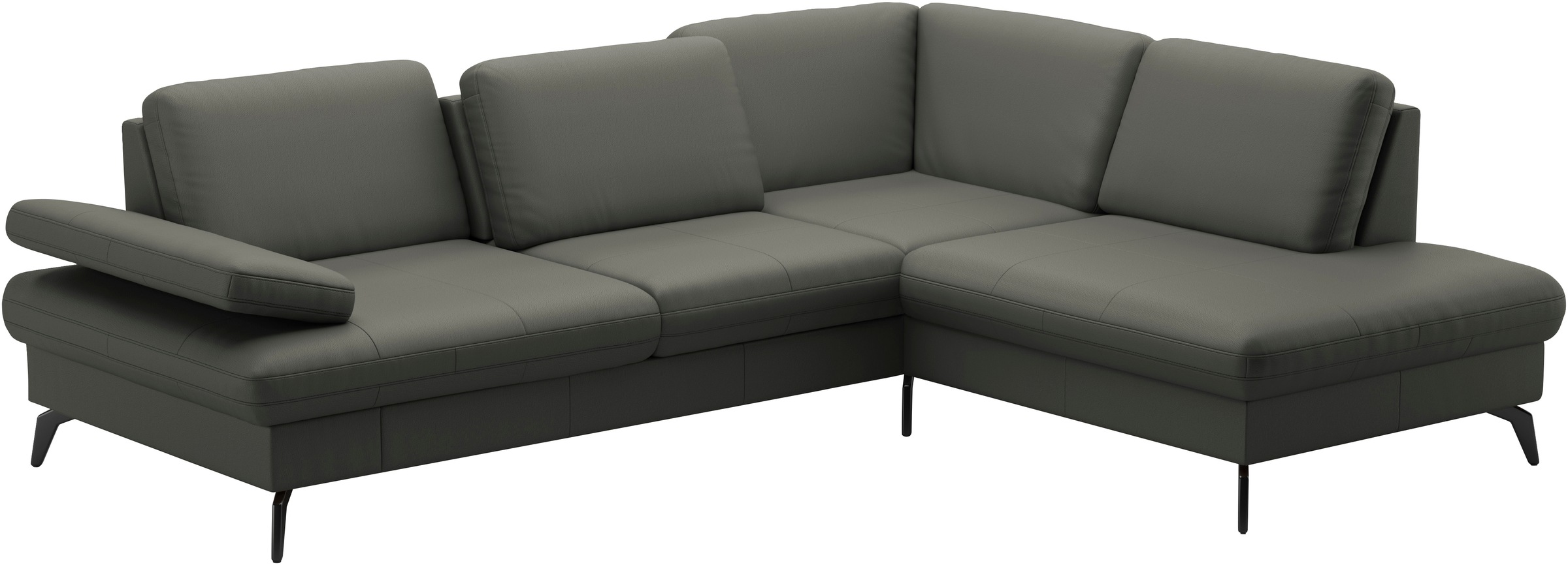 sit&more Ecksofa »Morris L-Form, inkl. Sitztiefenverstellung«, wahlweise mit Armteilverstellung, Bettfunktion & Bettkasten