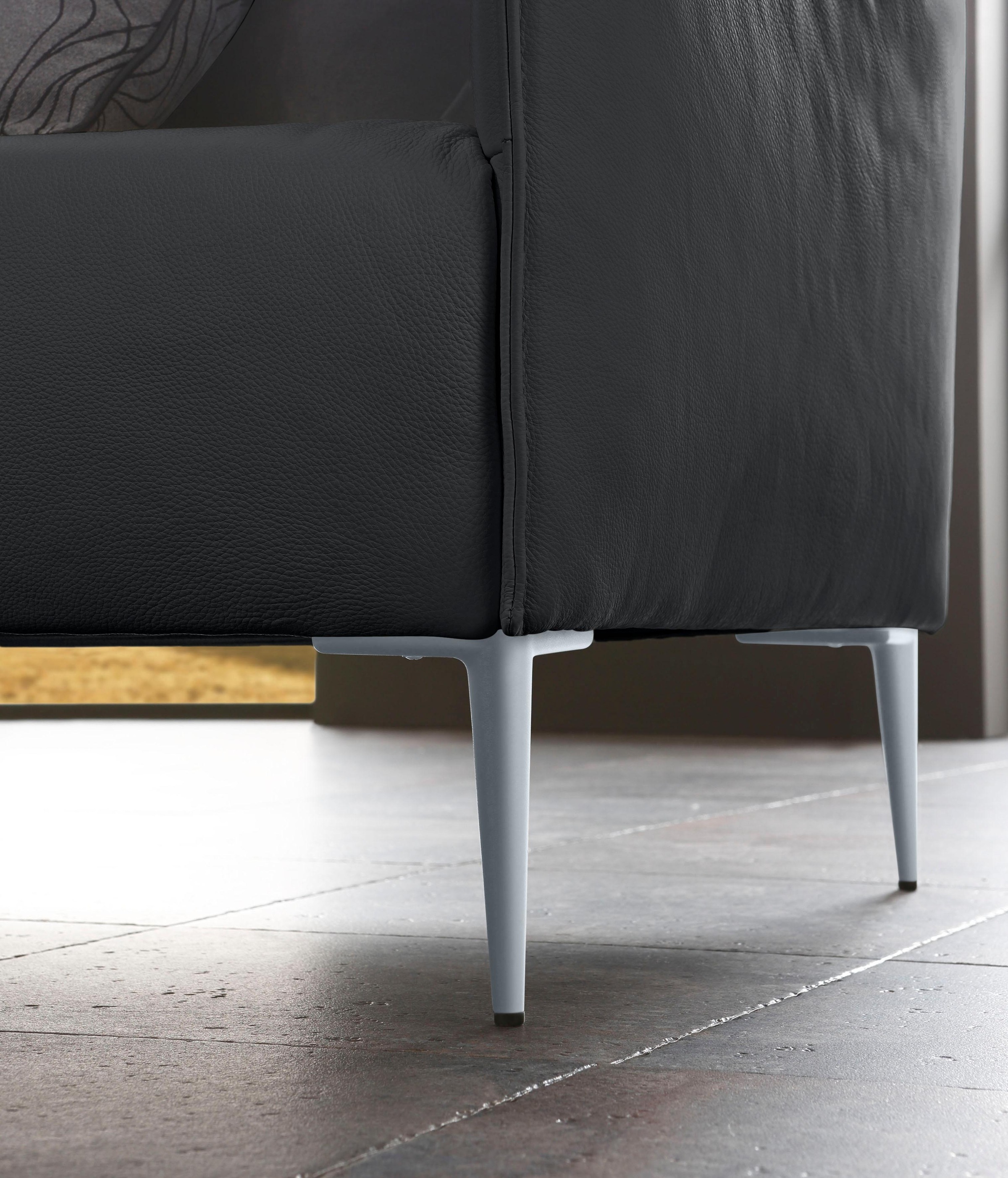 W.SCHILLIG 2,5-Sitzer »sally«, mit Metallfüßen in Silber matt, Breite 194 cm