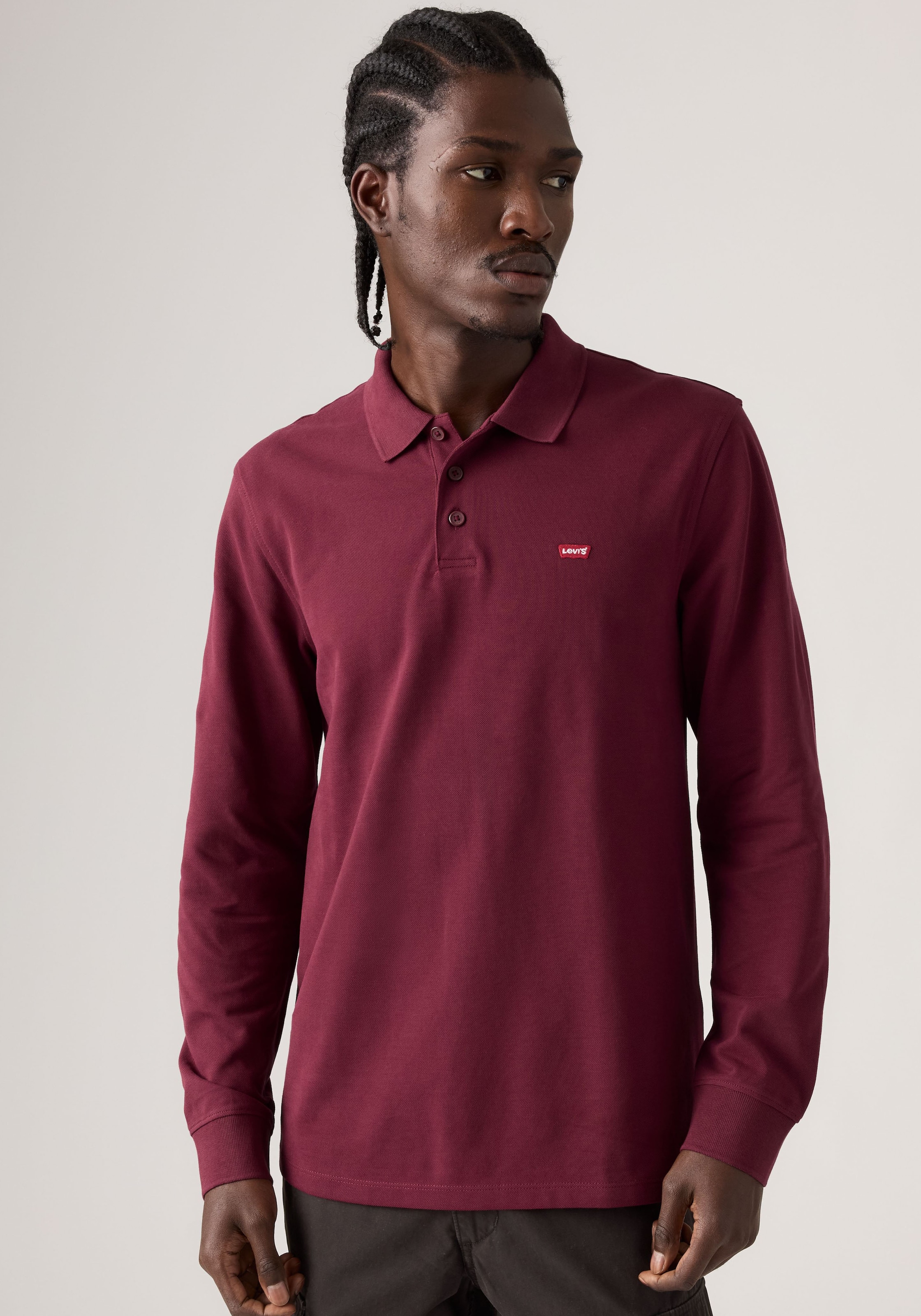 Levi's® Langarm-Poloshirt »LS HM POLO« Polokragenverschluss in 3-Knopf-Form