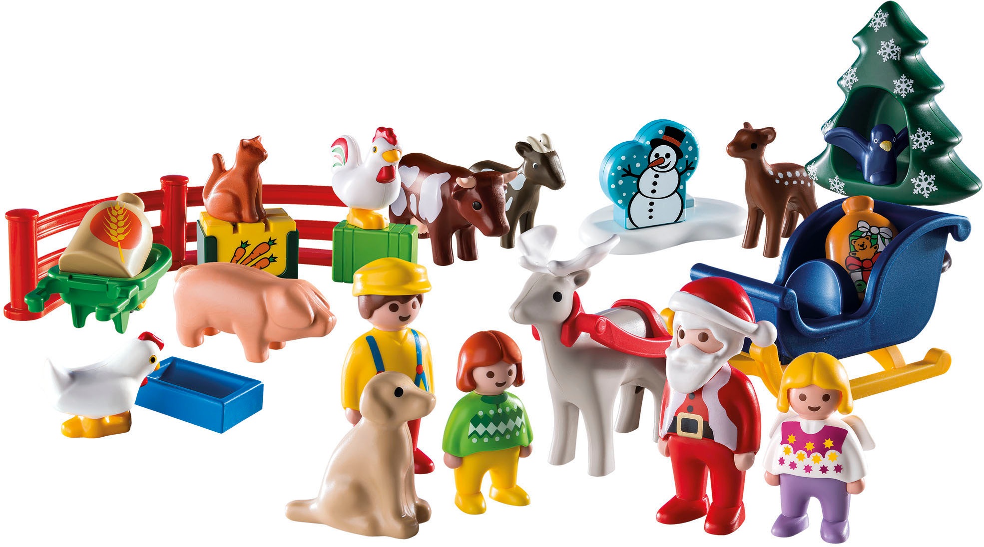 Playmobil® Spielzeug-Adventskalender »Spielbausteine, Weihnacht Bauernhof (71135), 1.2.3.«, ab 12 Monaten