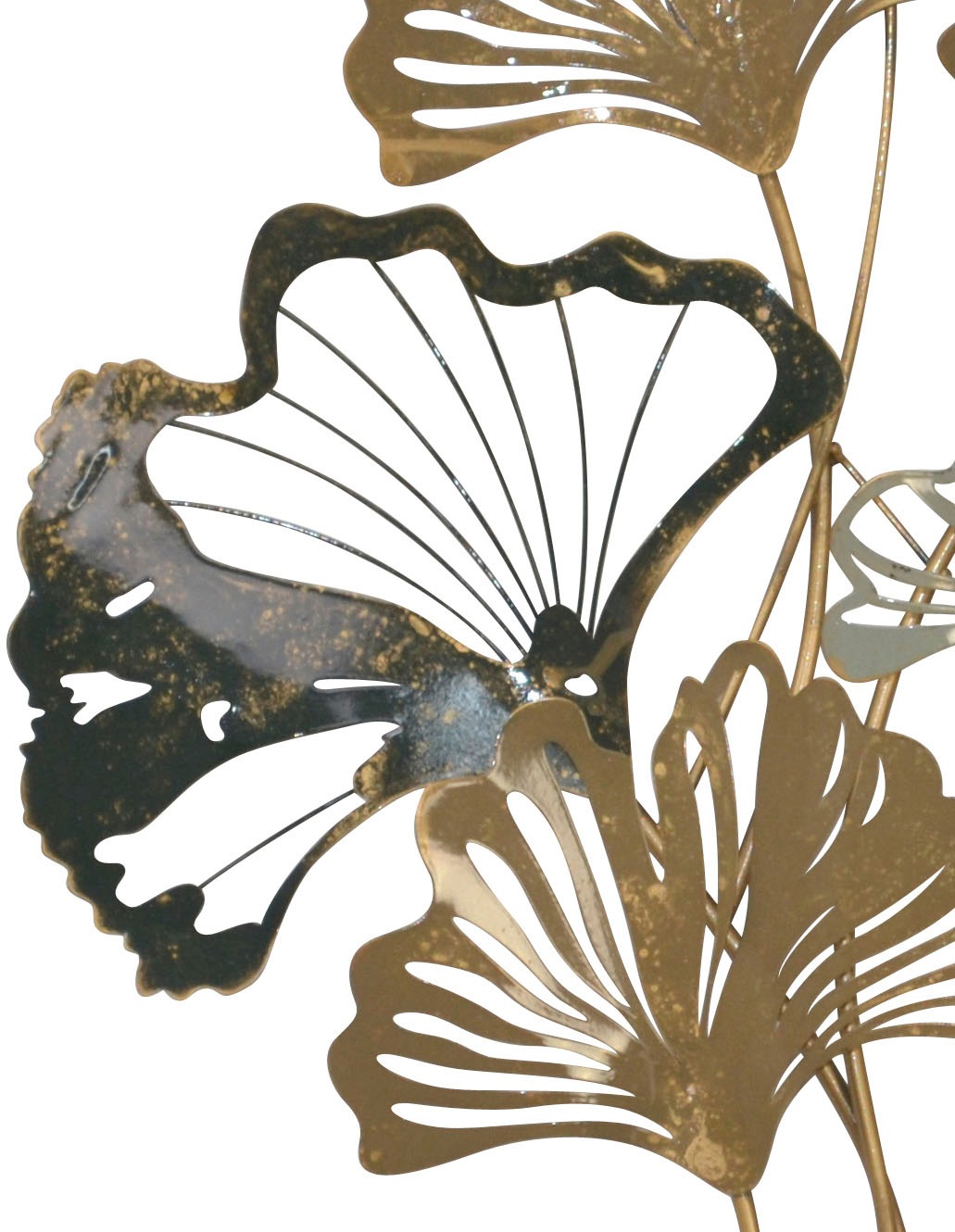 HOFMANN LIVING AND MORE Wanddekoobjekt »Wanddekoration« aus Metall, Ginkgo- günstig online kaufen