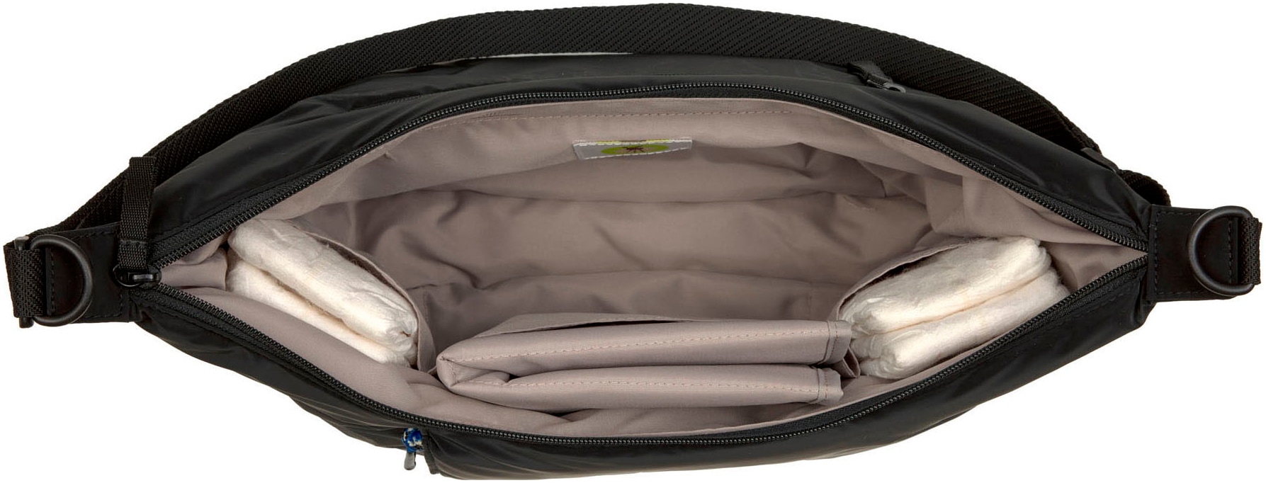 LÄSSIG Wickeltasche »Green Label, Lunua Bum Bag, black«, mit Wickelauflage