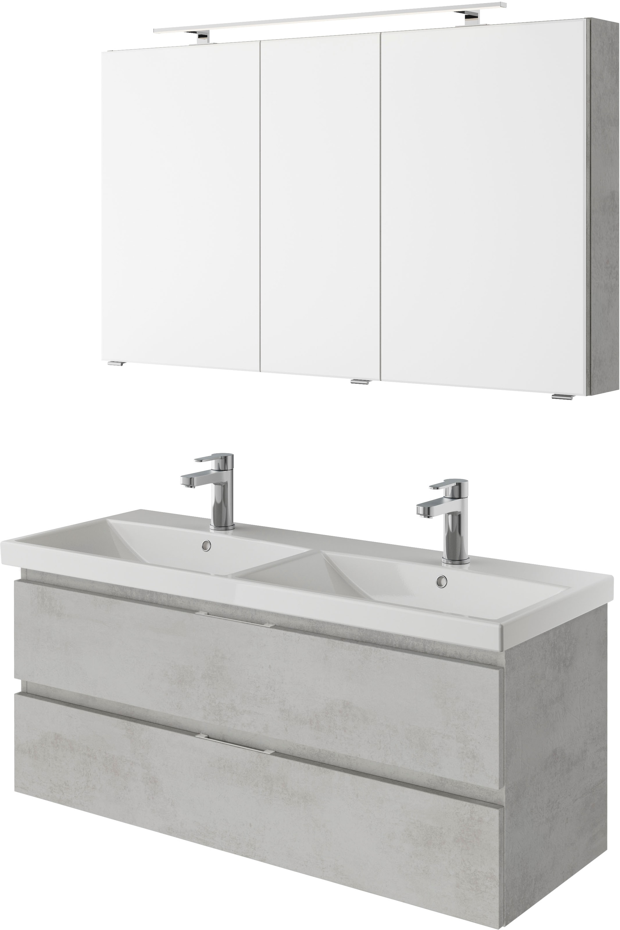 Saphir Badmöbel-Set »Serie 4035 2-teilig, Keramik-Doppelwaschtisch mit LED- günstig online kaufen