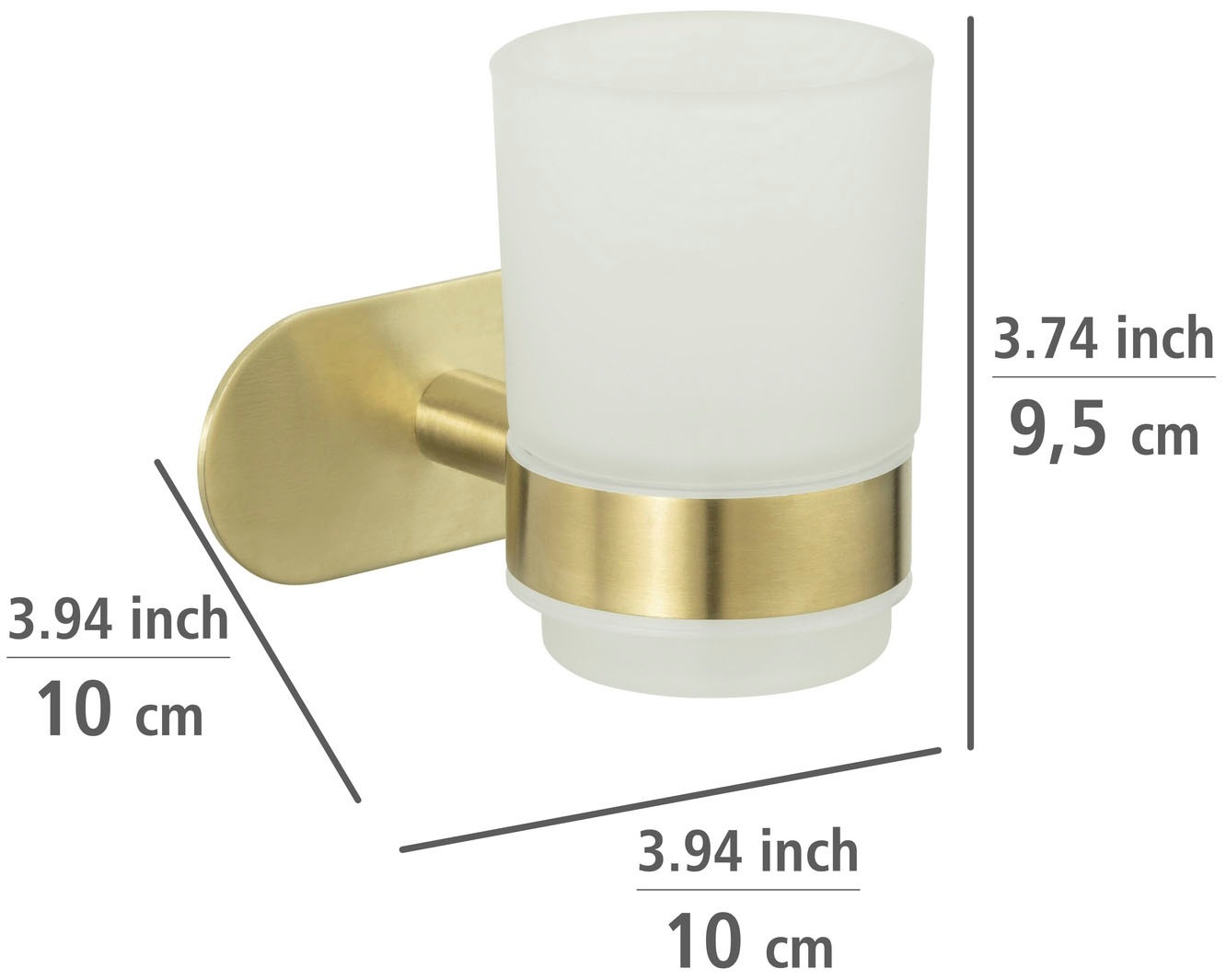 WENKO Zahnputzbecher »Turbo-Loc® Uno Orea«, Befestigen ohne Bohren