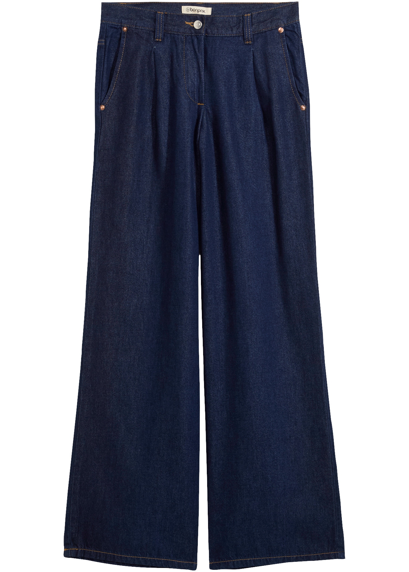 bonprix Weite Jeans lockerer Schnitt, mittlerer Bund, weite Passform