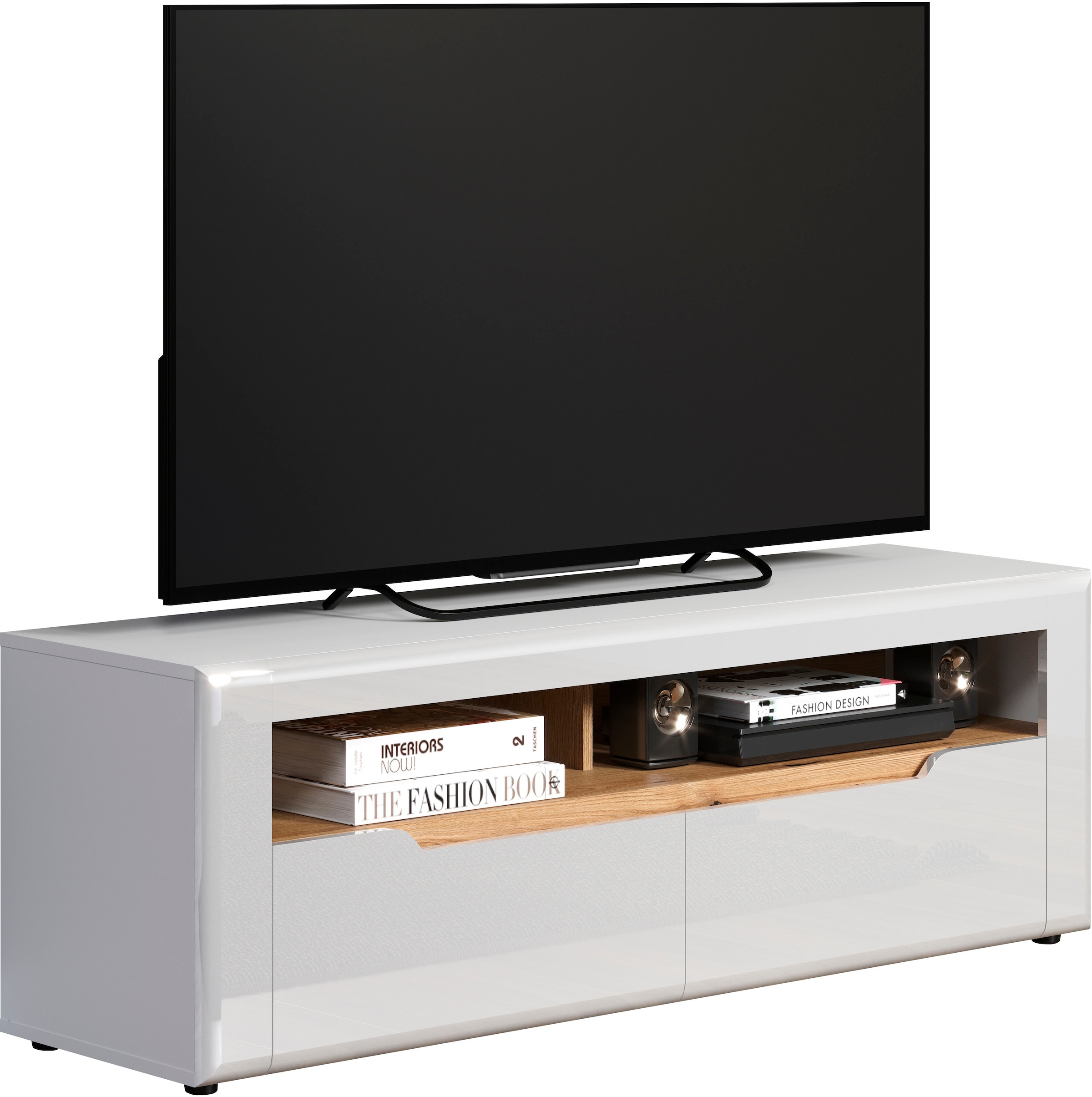 INOSIGN Lowboard »Graz TV-Kommode«, (Packung, 1 St.), Griffloses TV-Lowboard, Breite 150 cm