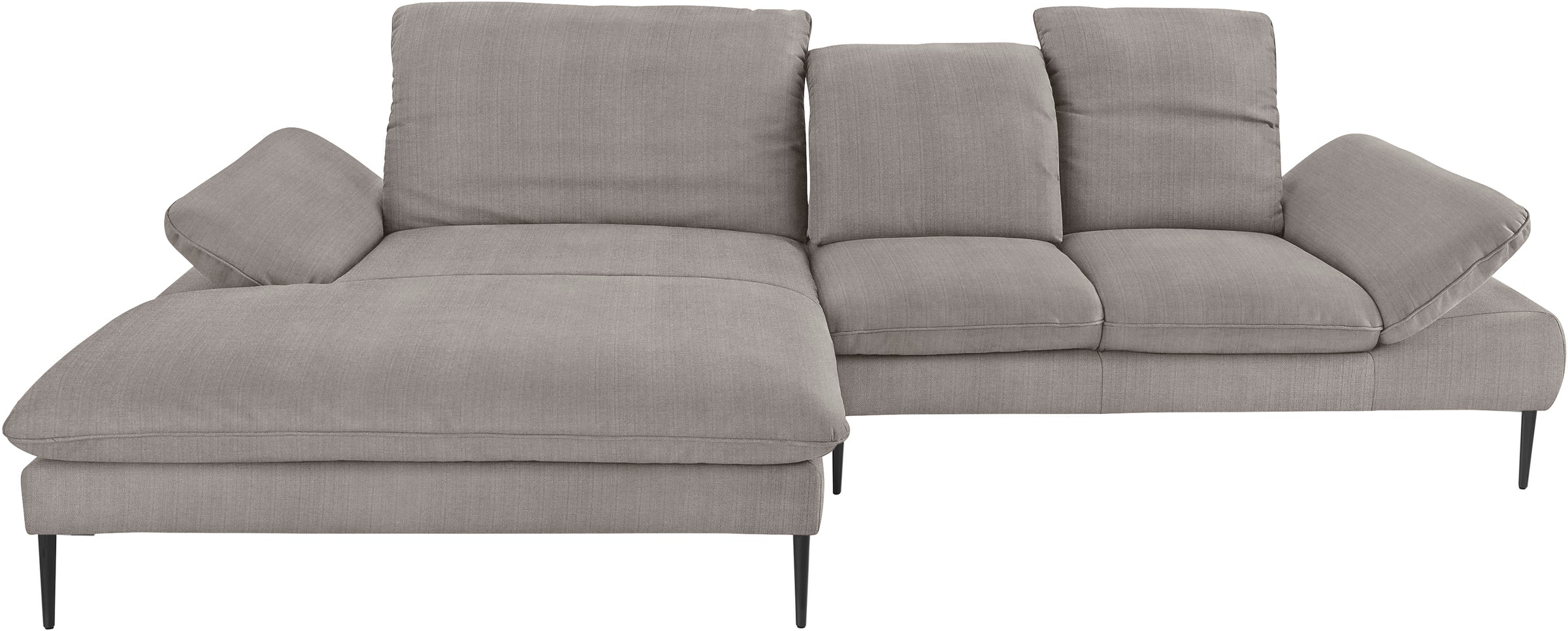 W.SCHILLIG Ecksofa »enjoy&MORE, Designsofa, elegant und bequem, L-Form«, Sitztiefenverstellung, Füße schwarz pulverbeschichtet, Breite 310 cm