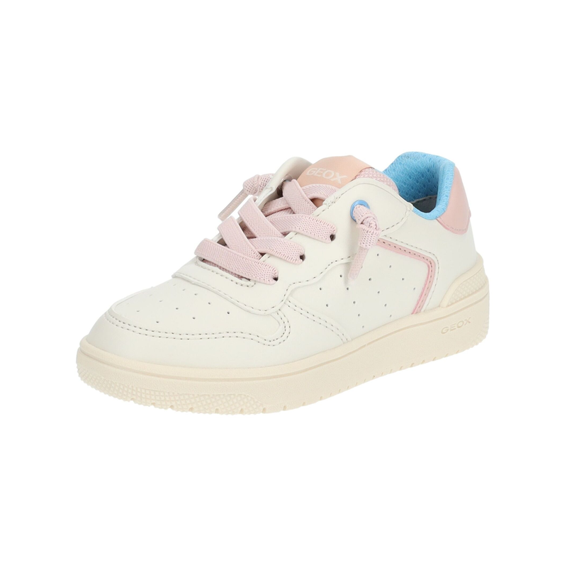 GEOX Sneaker »Sneaker Lederimitat/Textil« Beige/Rosa 31 31 Verschluss: Schnürung