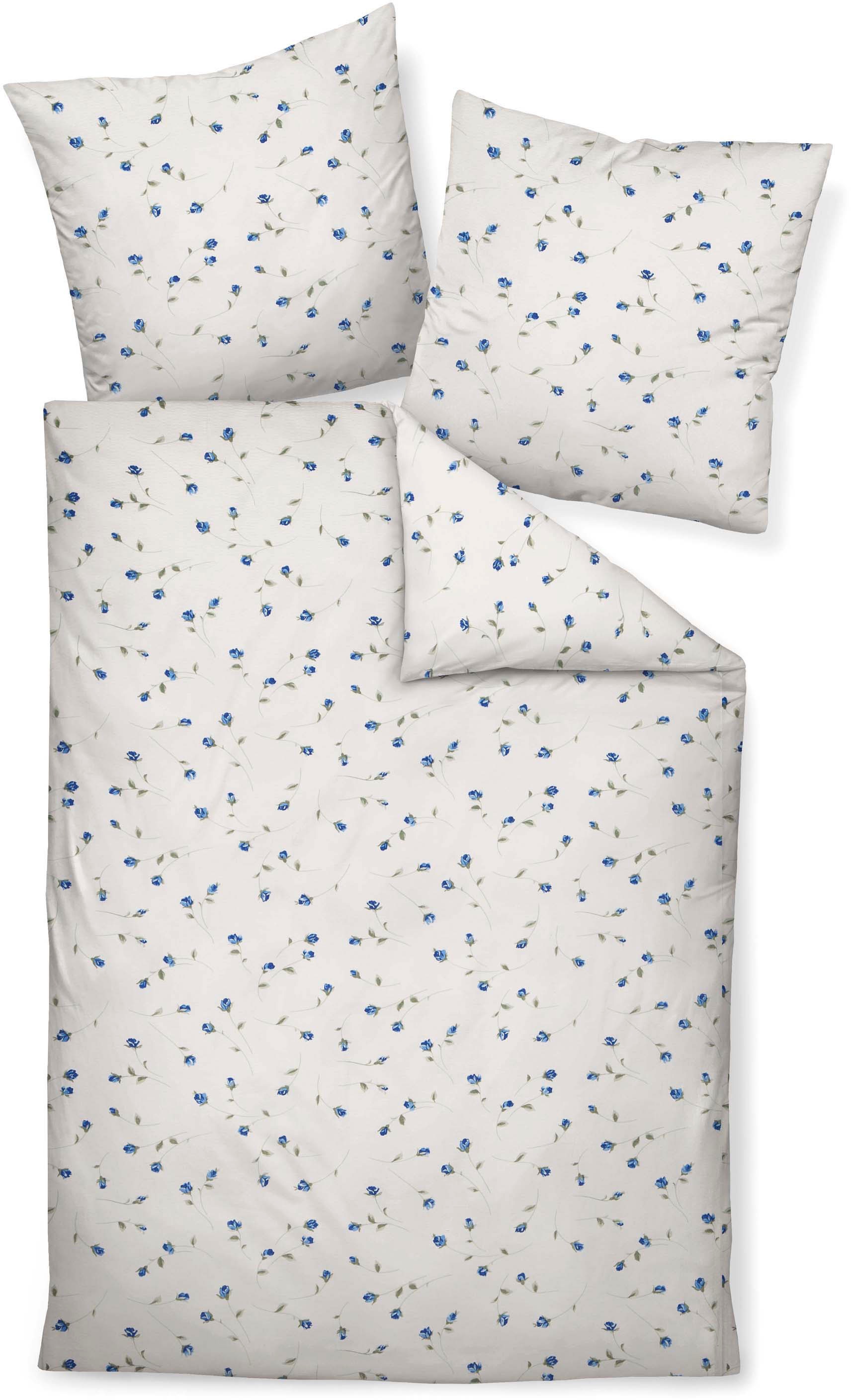 Janine Janine Mako-Soft-Seersucker-Bettwäsche TANGO 2174 blau Größe:  155x2 günstig online kaufen