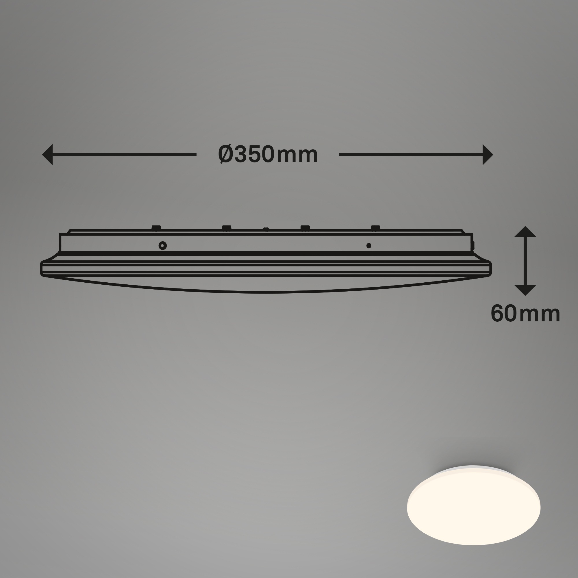 Briloner Leuchten Deckenleuchte »EKOS«, mit 24 Watt LED fest verbaut, inkl. Bewegungssensor