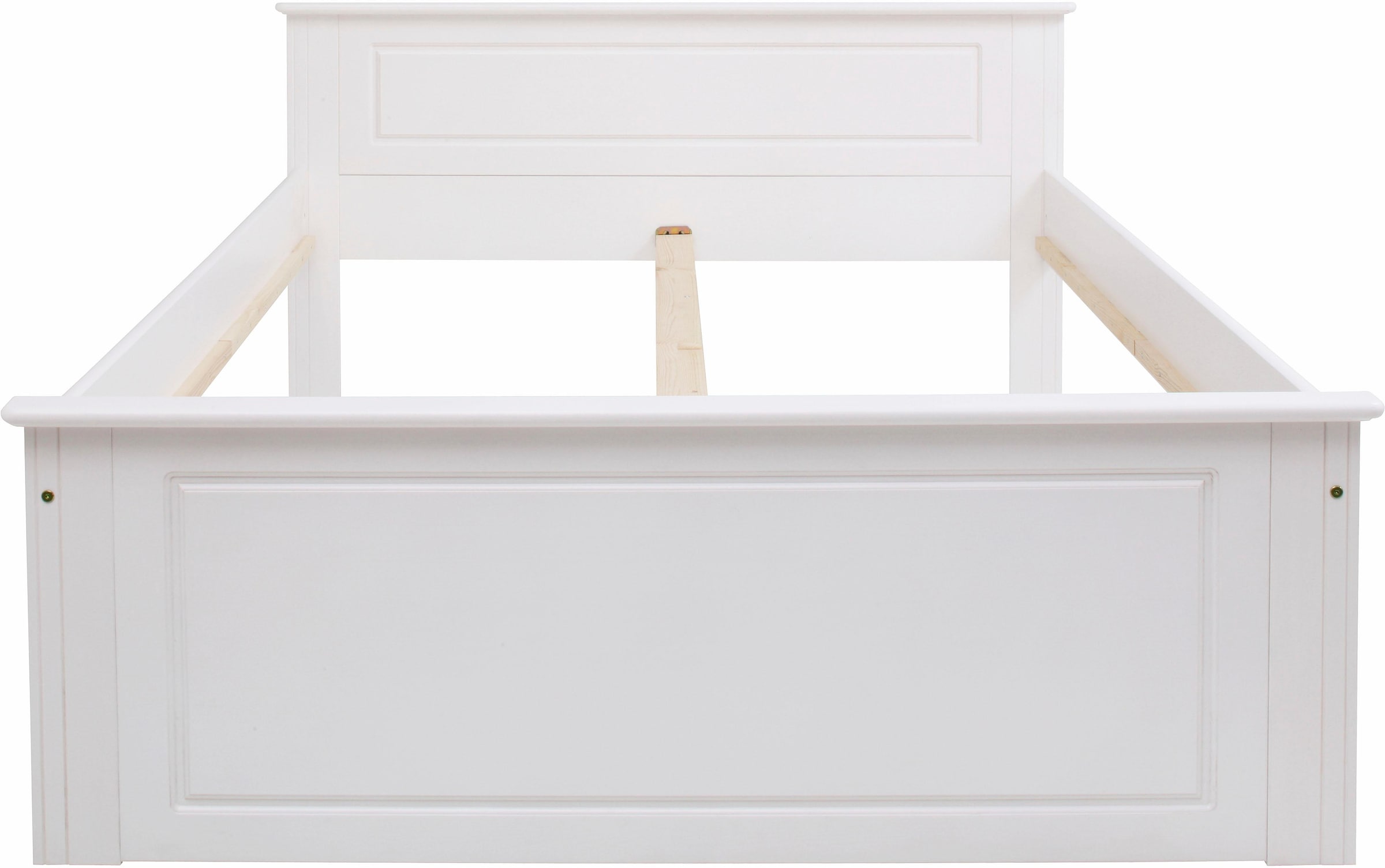 Home affaire Massivholzbett »Hugo, hohe Belastbarkeit! FSC® zertifiziertes Massivholz, Landhausstil«, (Breite/Belastbarkeit 180cm/200KG, 140cm/180KG), Stauraumbett aus massiver Kiefer