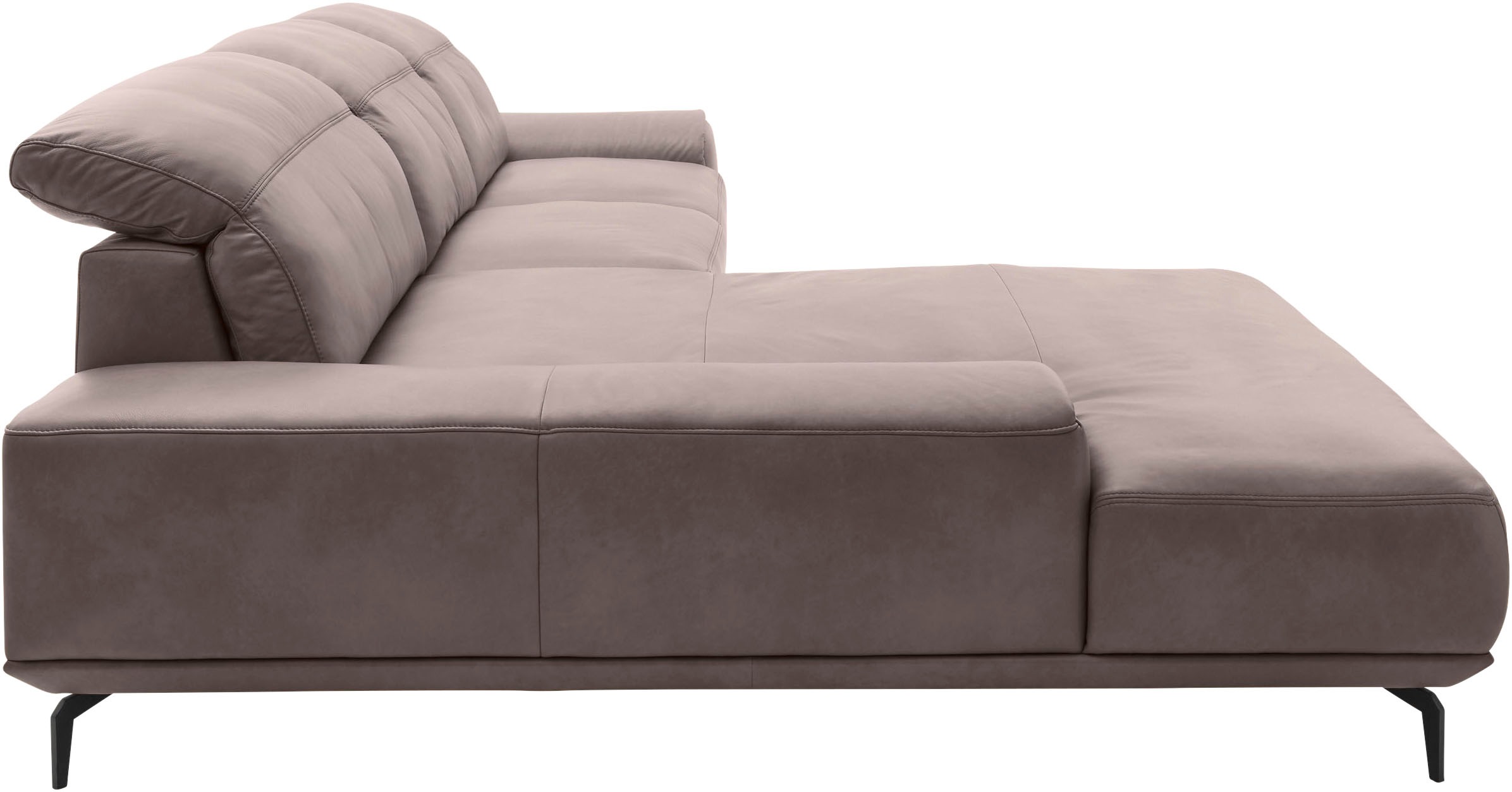 Musterring Wohnlandschaft »MR 2490«, Fuß schwarz, Sitzhöhe 48cm, wahlweise mit Funktionen, Maße 342x207 cm