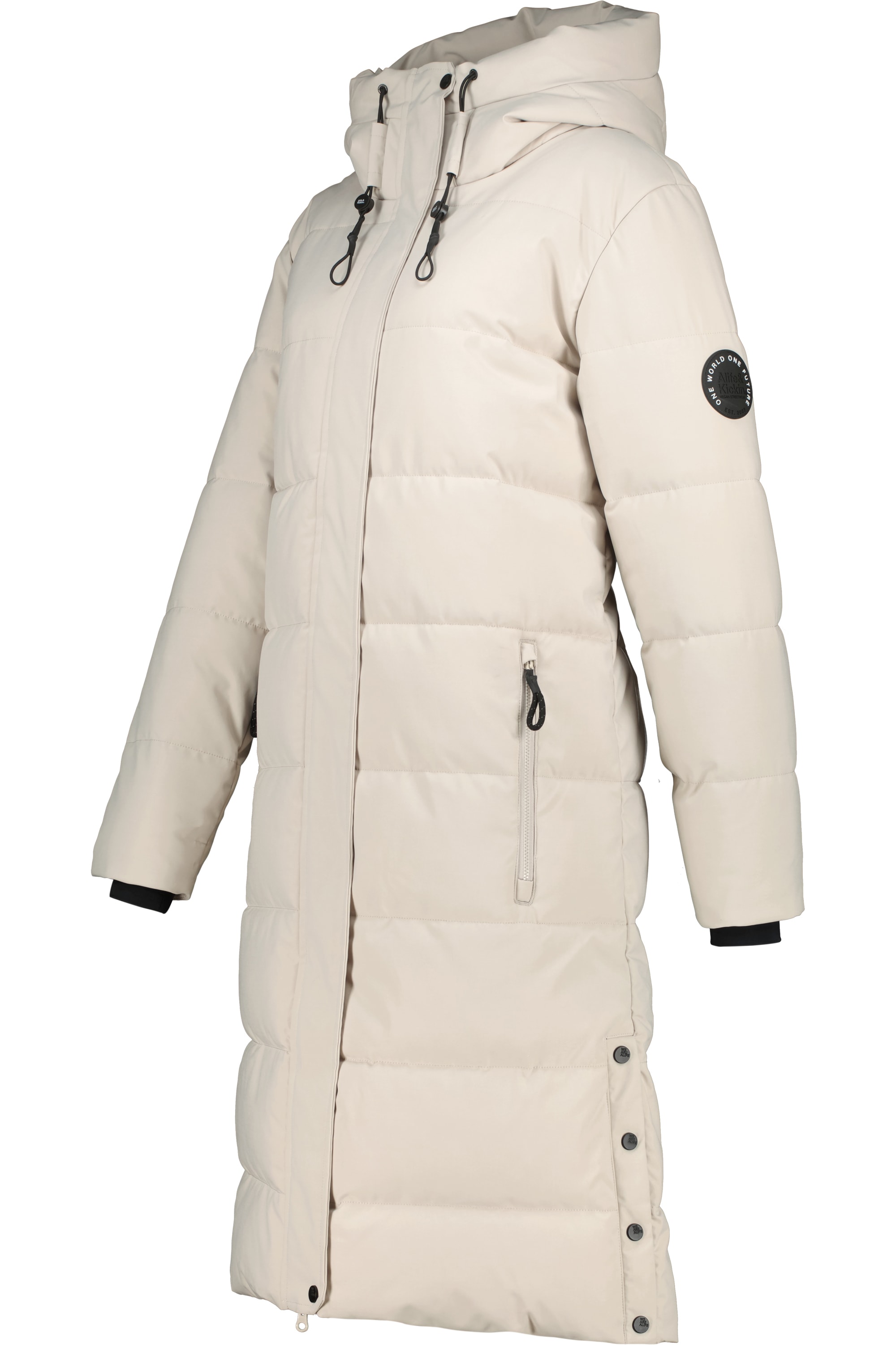 Alife & Kickin Steppjacke »Damen KatiaAK A«, mit Kapuze, Langer Wintermantel mit großer Kapuze und regulierbarer Beinfreiheit