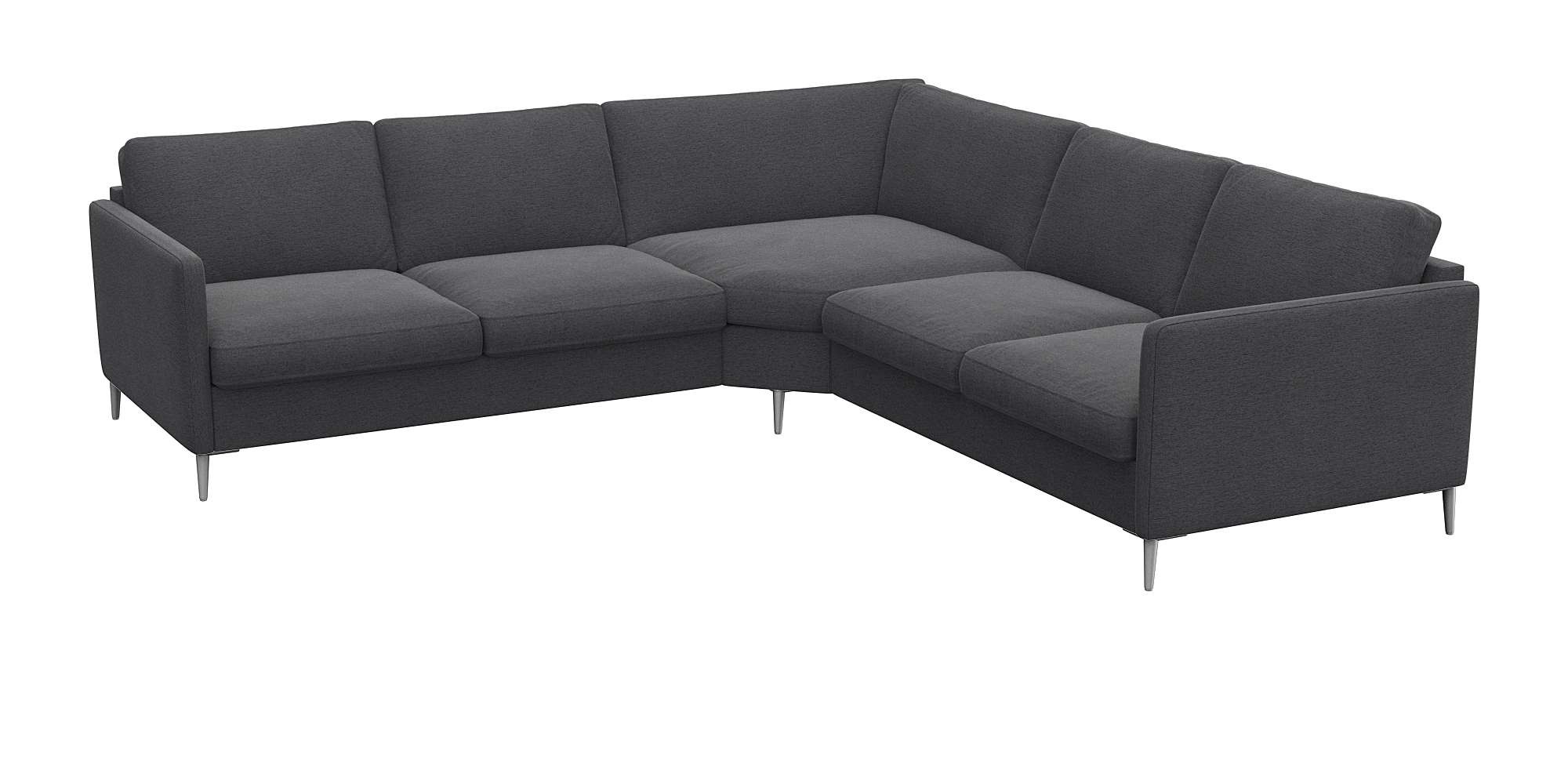 FLEXLUX Ecksofa »Fiore, gleichschenklig, bequem durch hochwertigem Sitzaufbau«, schmale Armlehnen, super Sitzkomfort durch Kaltschaum, Füße Alu