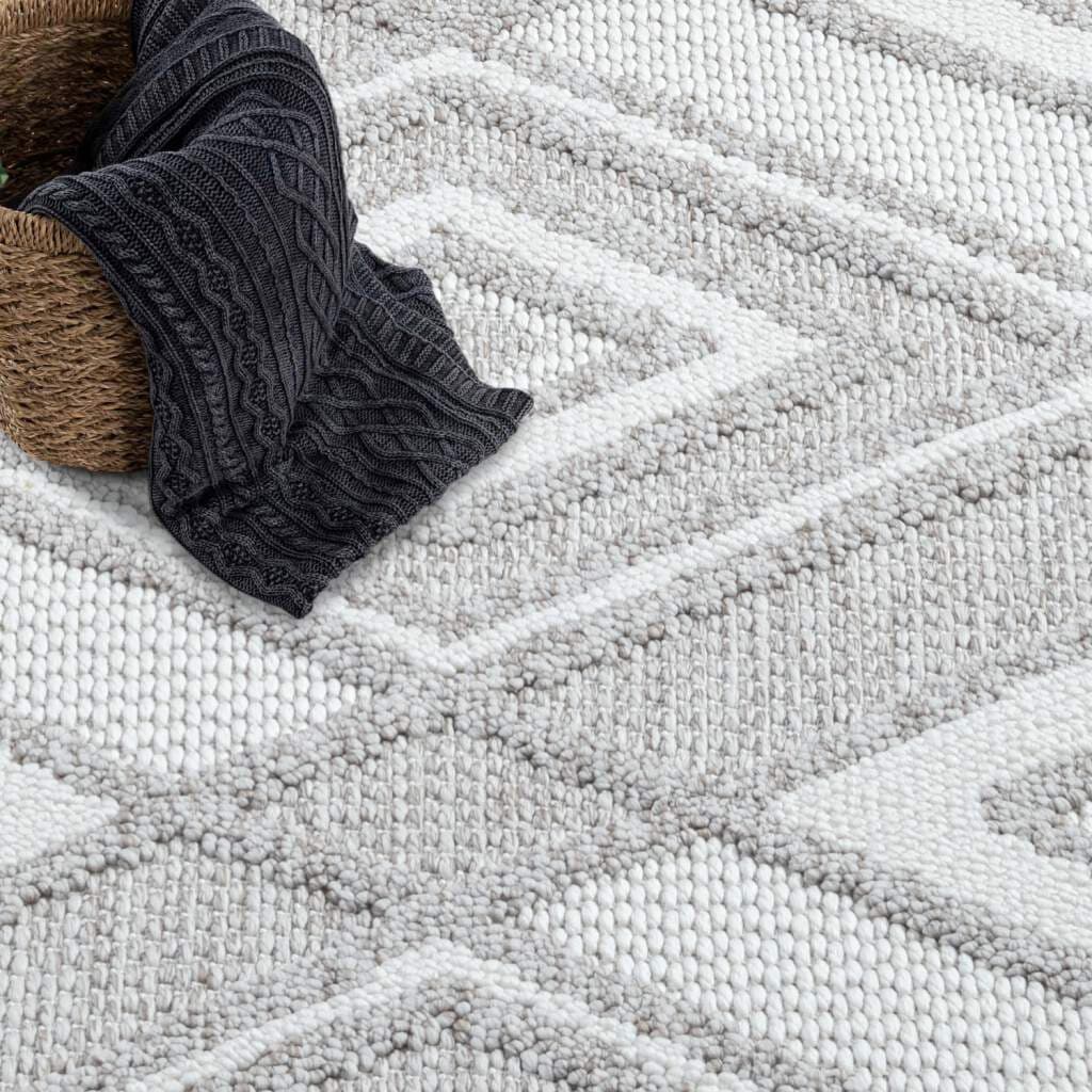 Carpet City Teppich »LINDO 8875«, rechteckig, 11 mm Höhe, Kurzflor, Hochtief-Muster/ 3D-Effekt, Fransen, Boho-Stil, Wohnzimmer