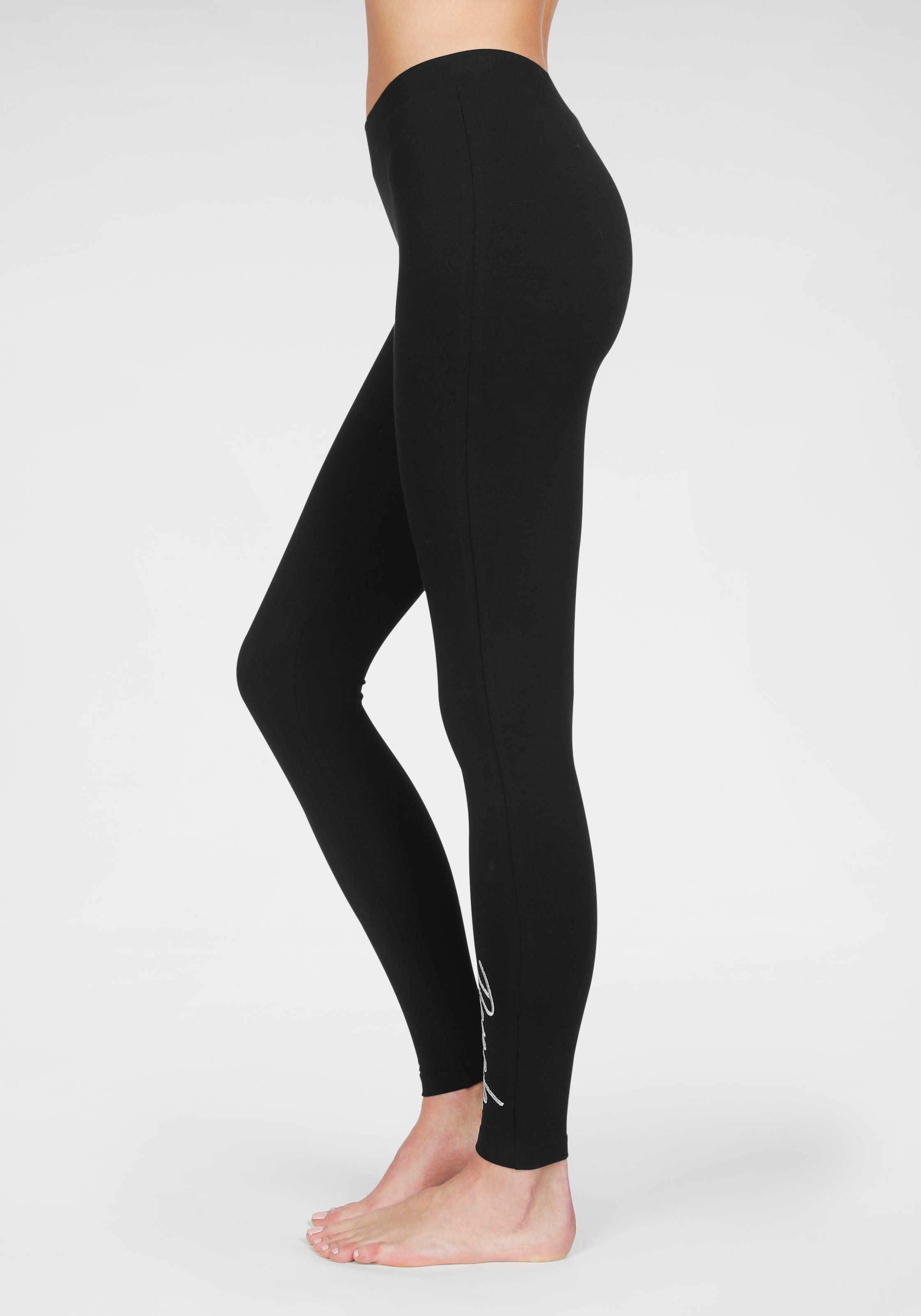 Bench. Loungewear Leggings  mit glänzender Logostickerei
