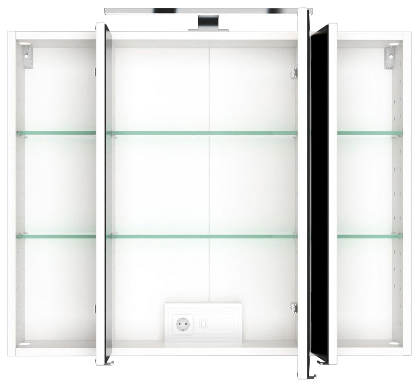 welltime Spiegelschrank »Malibu«, Breite 80 cm, mit Spiegeltüren und Türendämpfern
