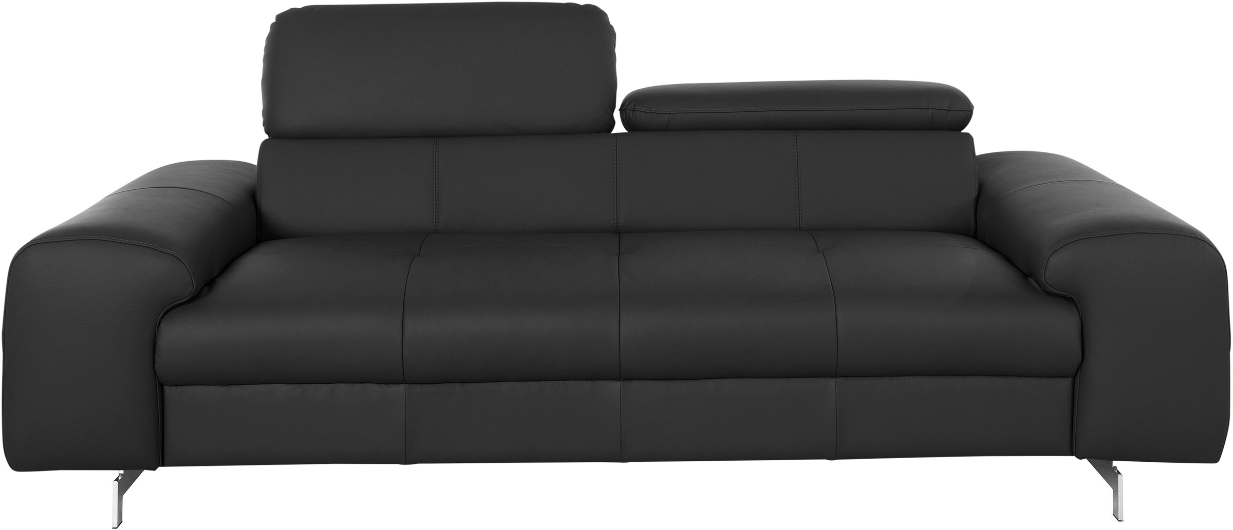 COTTA 3-Sitzer "Chef" Big-Sofa mit Kopfteilverstellung, edle Metallkufen günstig online kaufen