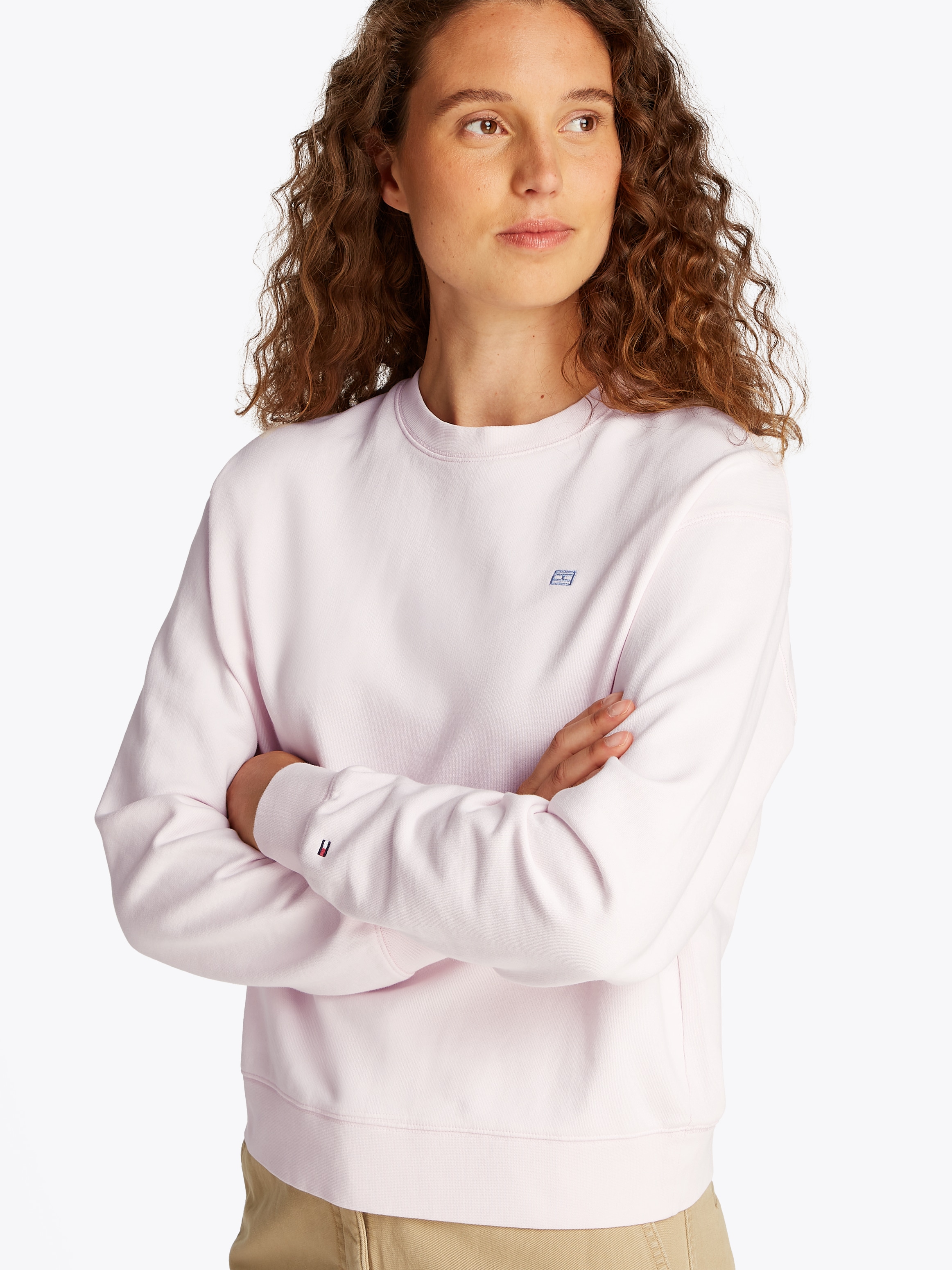 Tommy Hilfiger Sweatshirt »REG CONTRAST FLAG SWEATSHIRT«, mit Logo-Flag