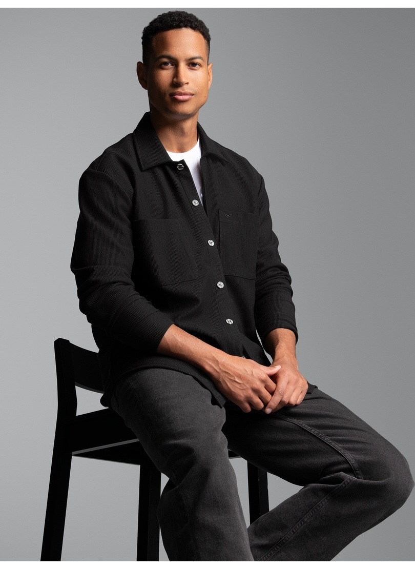 Trigema Blusenshirt »TRIGEMA Hemdjacke/Overshirt« 1 Stk.