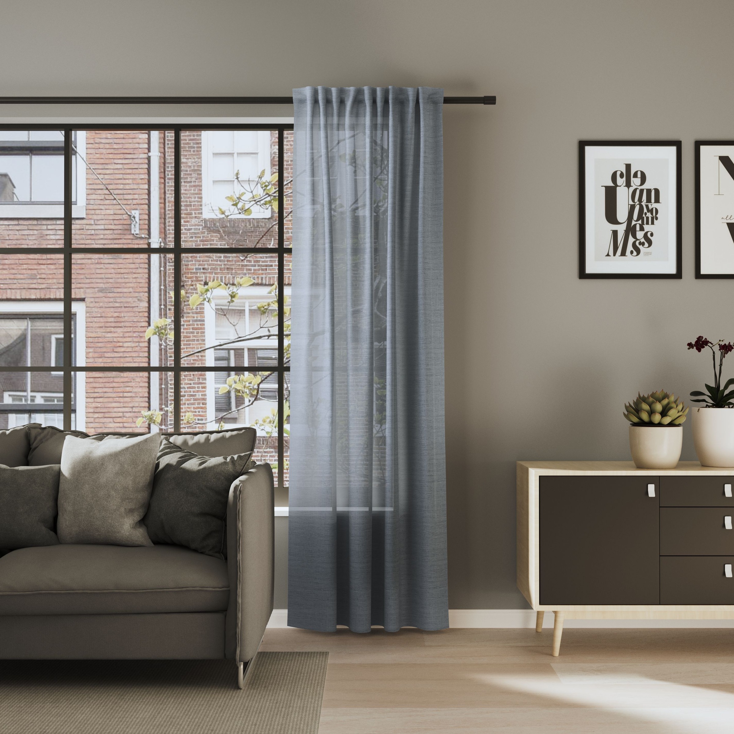 Neutex for you! Vorhang »ALLEY-ECO« Multifunktionsband 1 Stk. tlg. Halbtransparentes Streifendesign