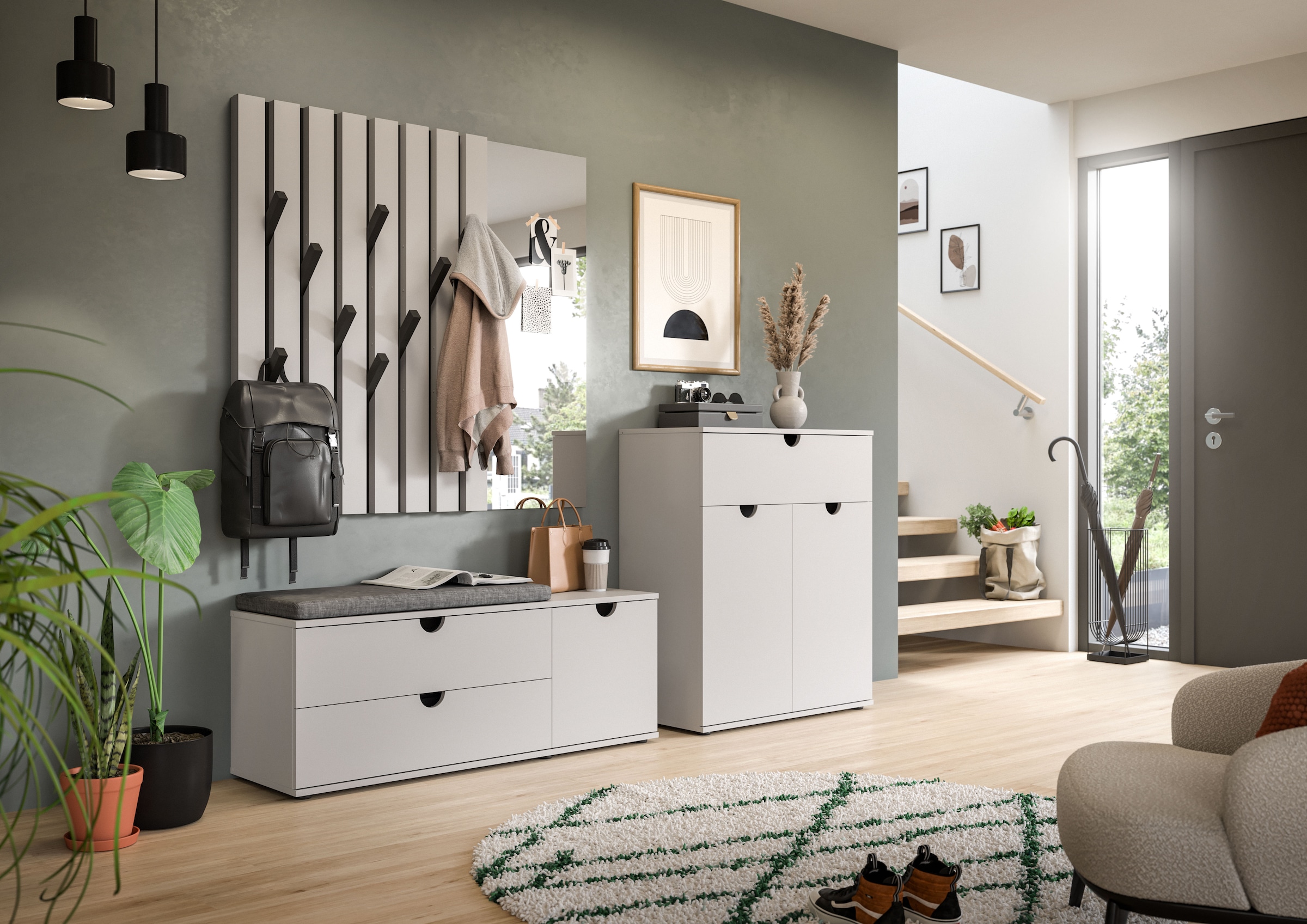 INOSIGN Schuhkommode »Mataro, Breite 80 cm, 2 Türen, 1 Schubkasten, 2 Fächer«, Kommode, Schuhschrank, Dielenschrank, Anrichte, Sideboard