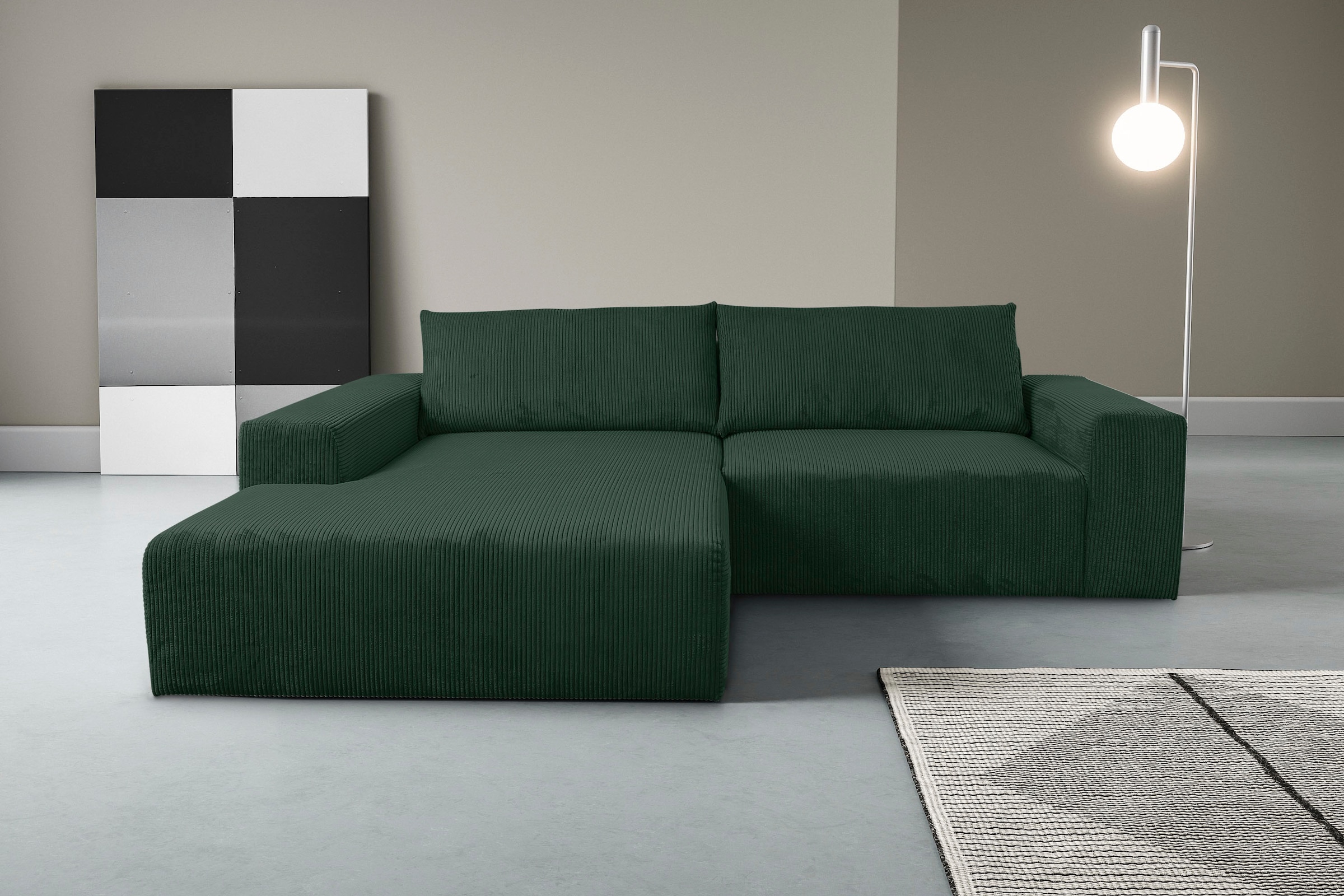 WERK2 Ecksofa »Rio, elegant & bequem, Breite 262 cm, L-Form« Puristisches D günstig online kaufen