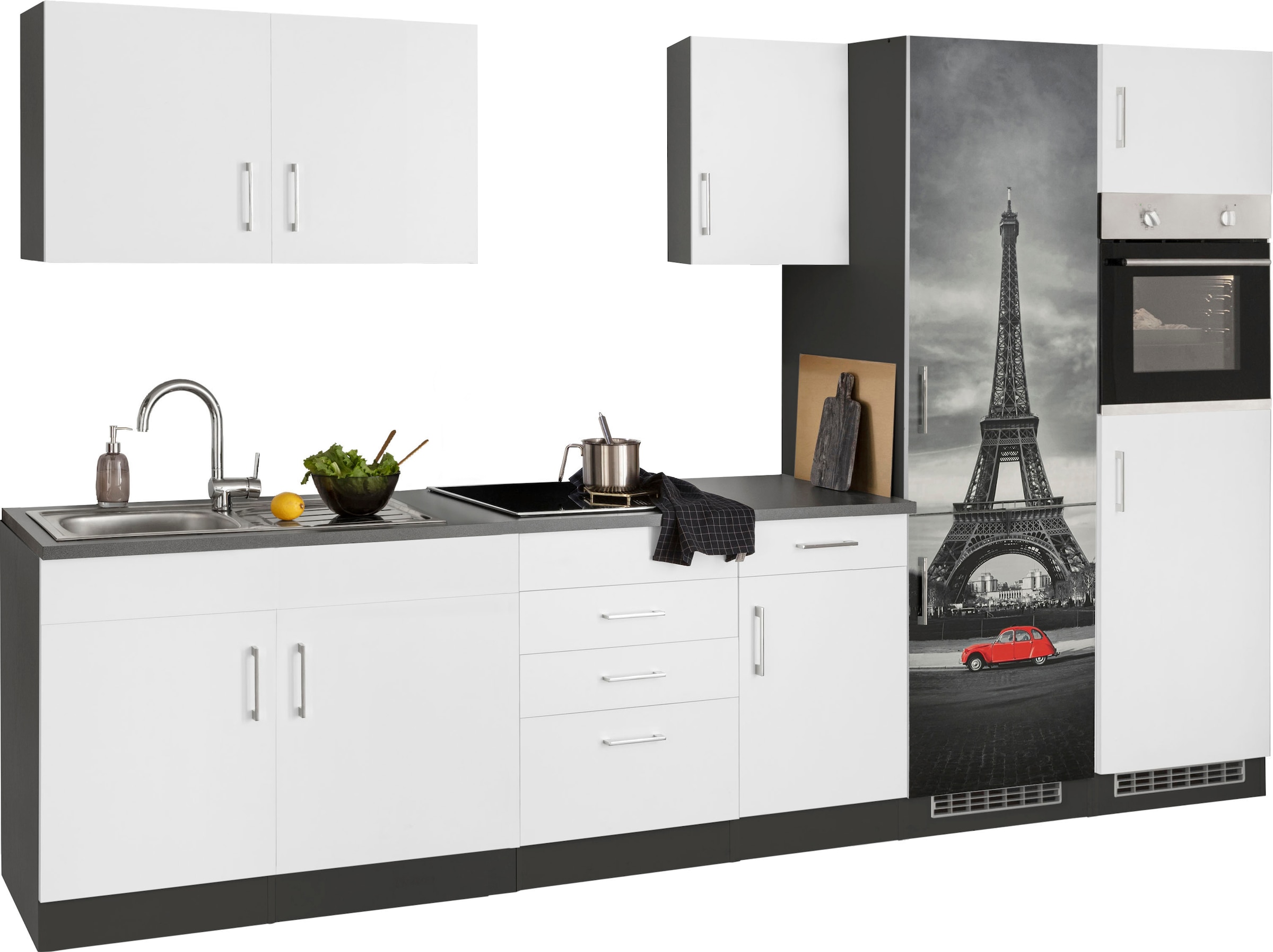 HELD MÖBEL Küchenzeile »Paris«, ohne E-Geräte, Breite 330 cm