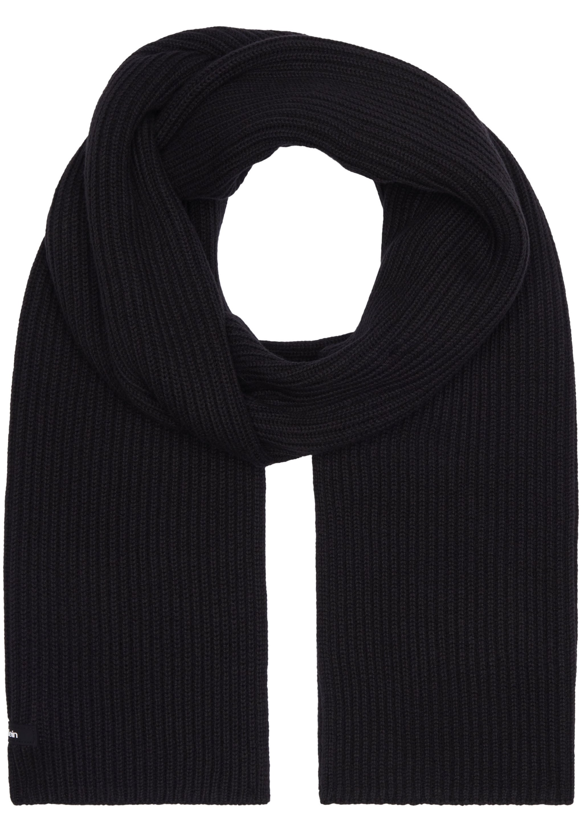 Schal »CLASSIC COTTON RIB SCARF«, mit Logopatch