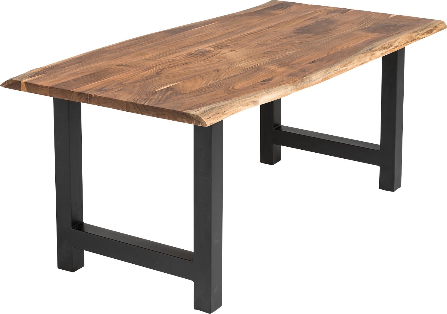 SalesFever Essgruppe »Esszimmerausstattung aus Holz und Metall« Set, 5 Stk. tlg. 5-teiliges Set aus doppelt gewachstem Massivholz