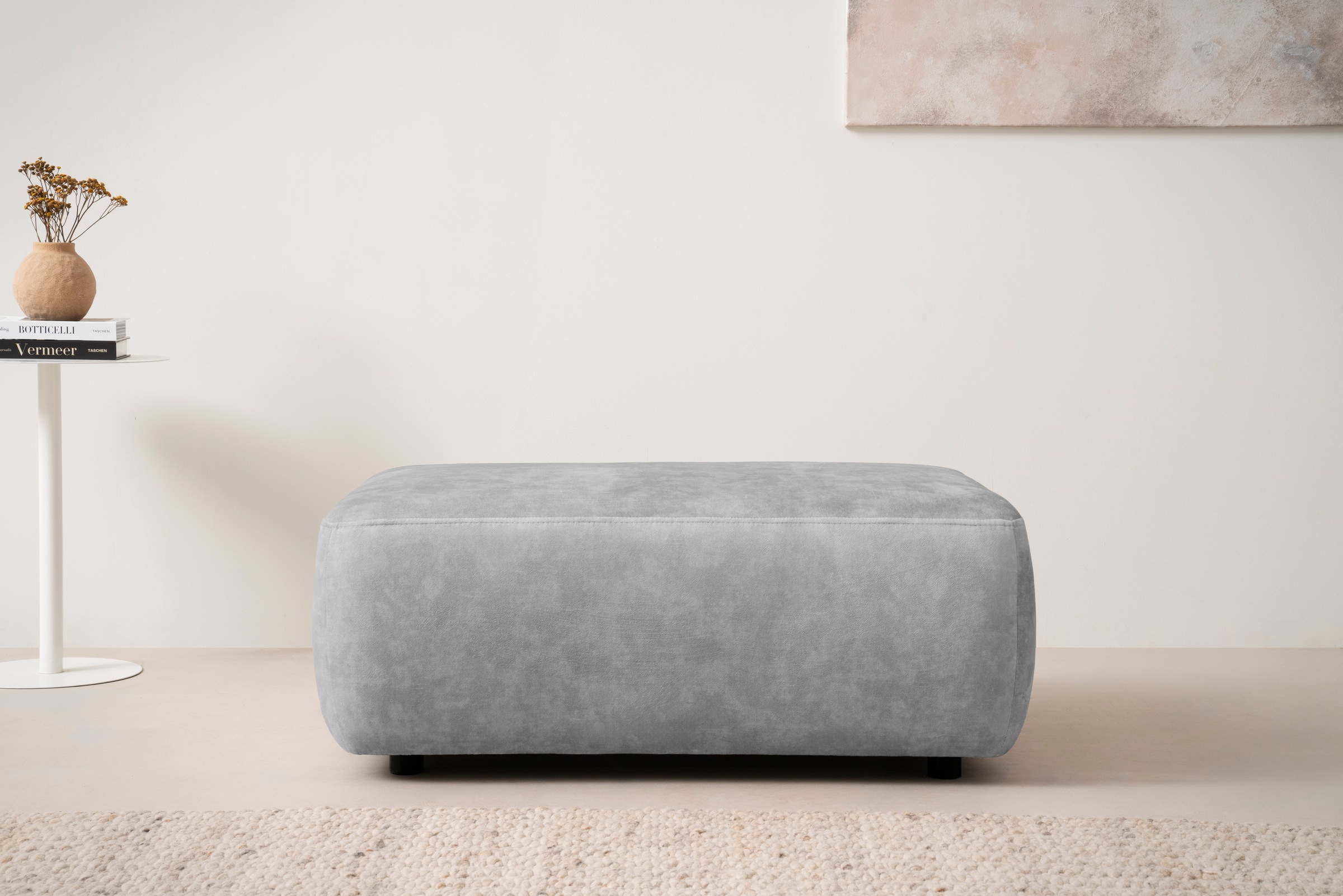 INOSIGN Polsterhocker »Torge, Hocker in Cord, Samtvelours oder Struktur«, p günstig online kaufen