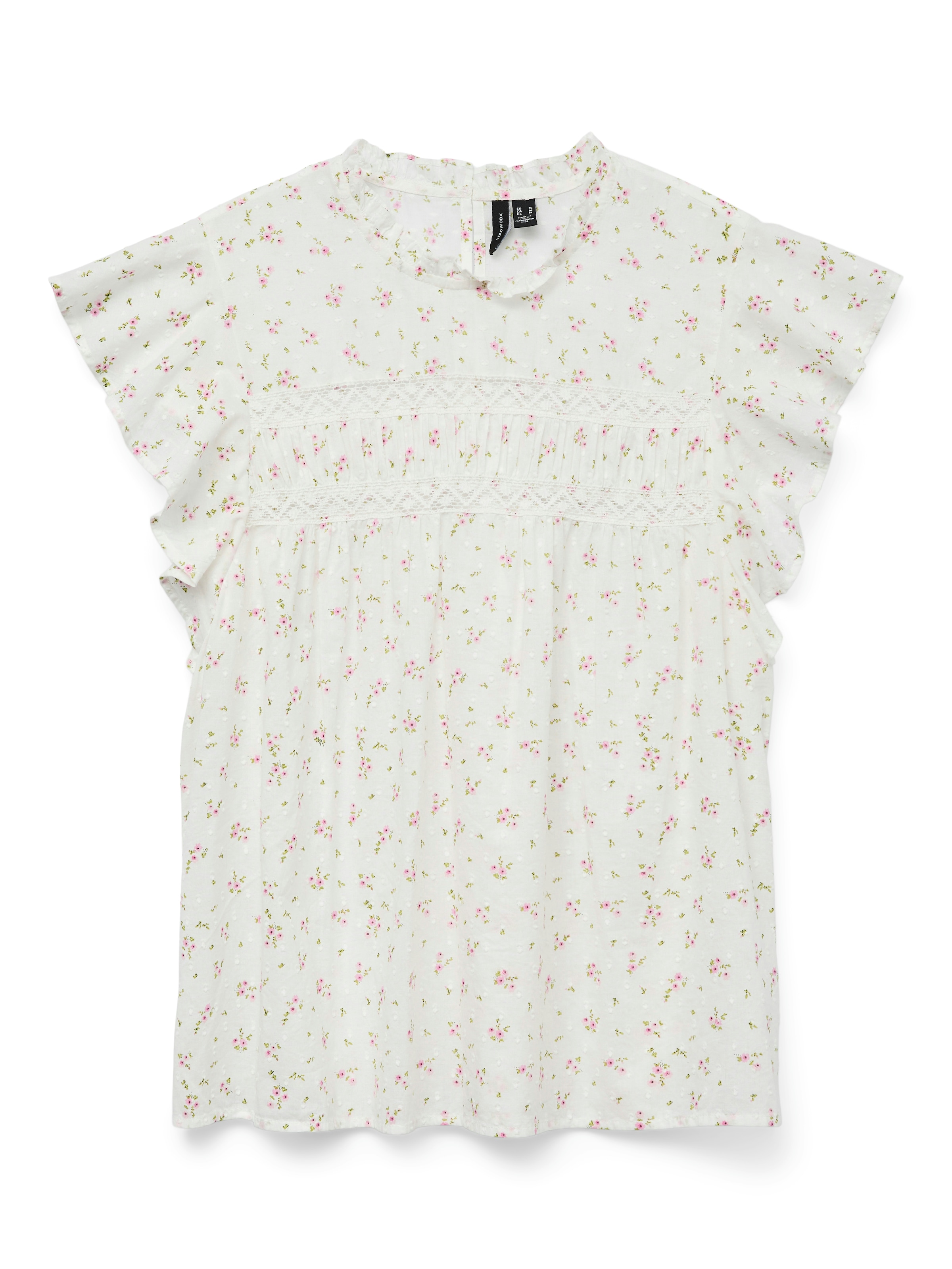 Vero Moda Blusenshirt »VMTRINE SL LACE TOP WVN NOOS«