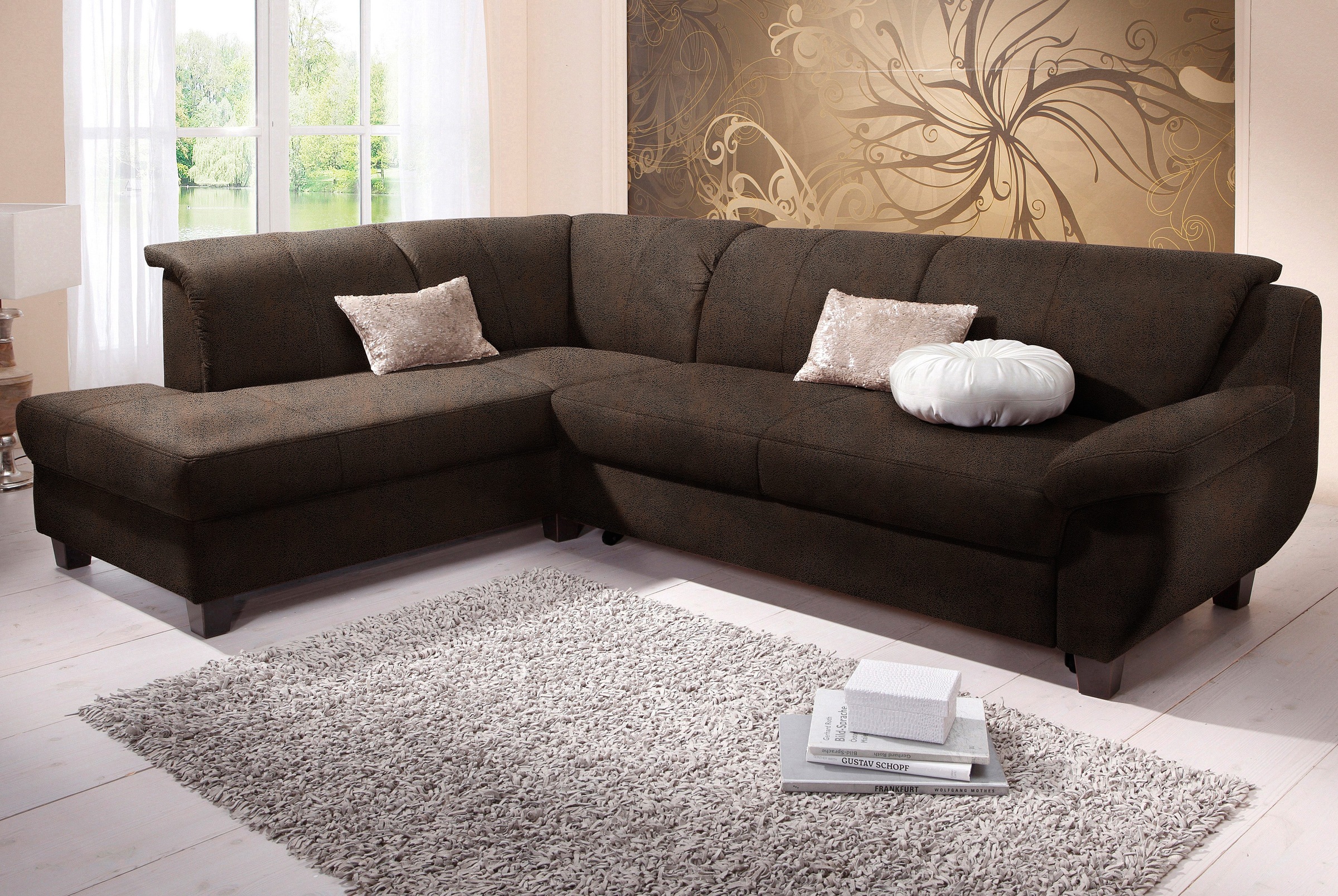 Home affaire Ecksofa »Yesterday zeitlos und elegant, bequeme Armlehnen, L-F günstig online kaufen