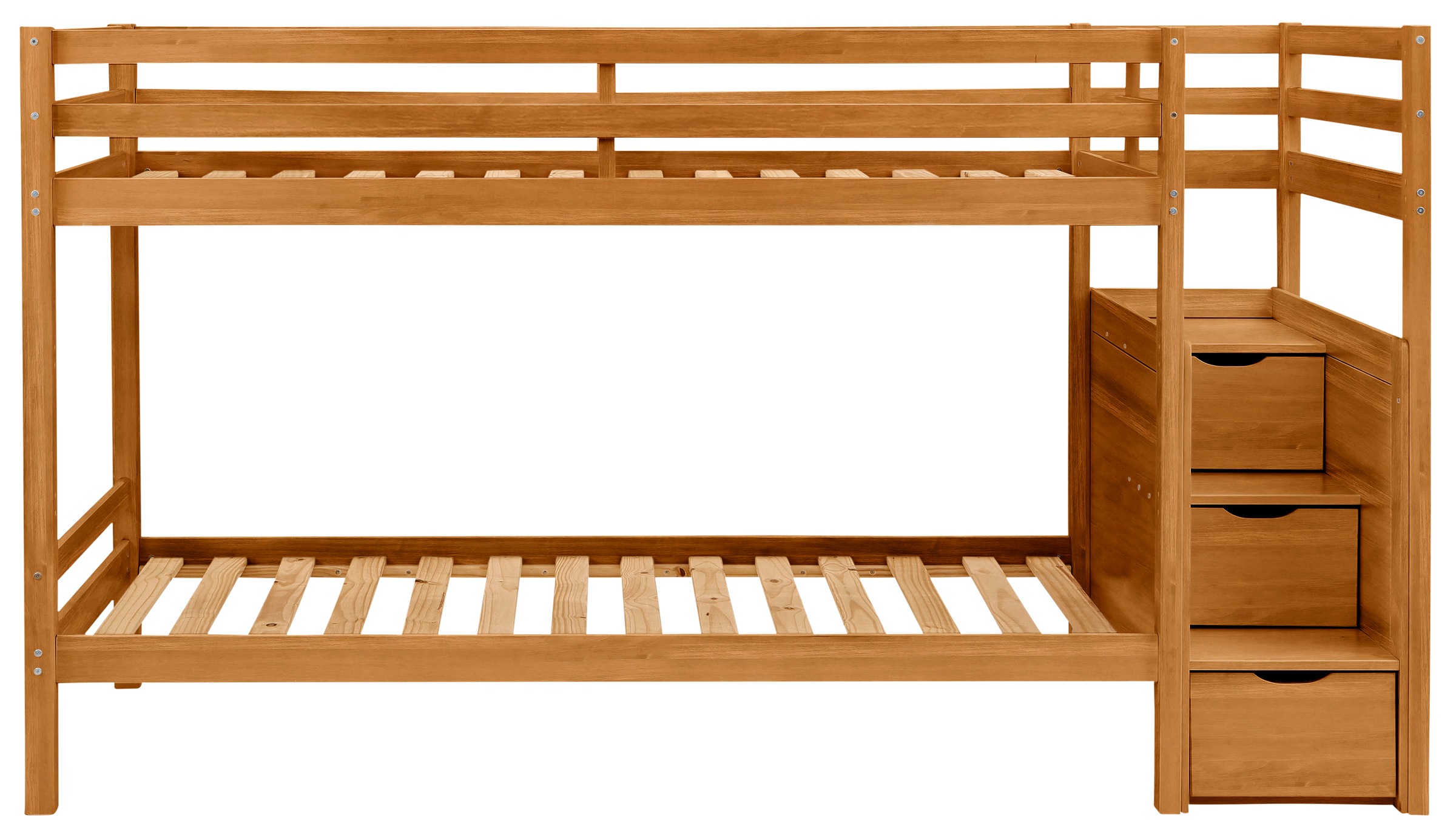 Lüttenhütt Etagenbett »Alpi, Belastbarkeit 250 KG!«, Kiefernholz, Etagenbett, inklusive Lattenrost, Liefefläche 90x200 cm