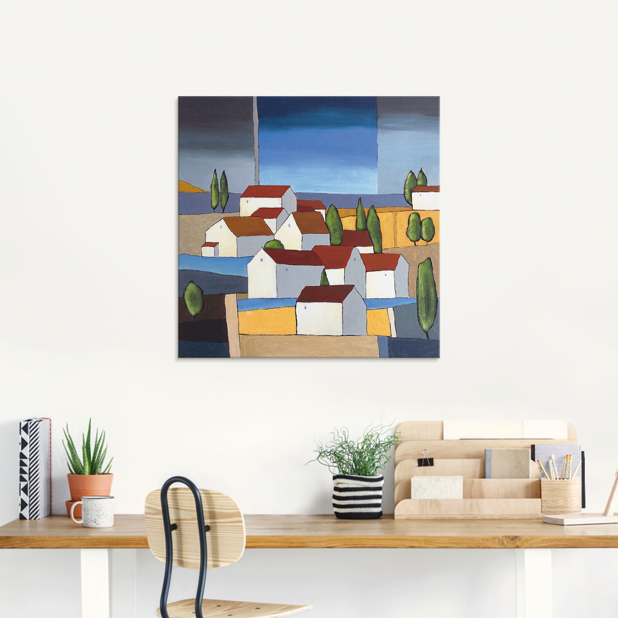 Artland Glasbild »Dorf in der Nähe vom Meer II«, Gebäude, (1 St.), in versc günstig online kaufen