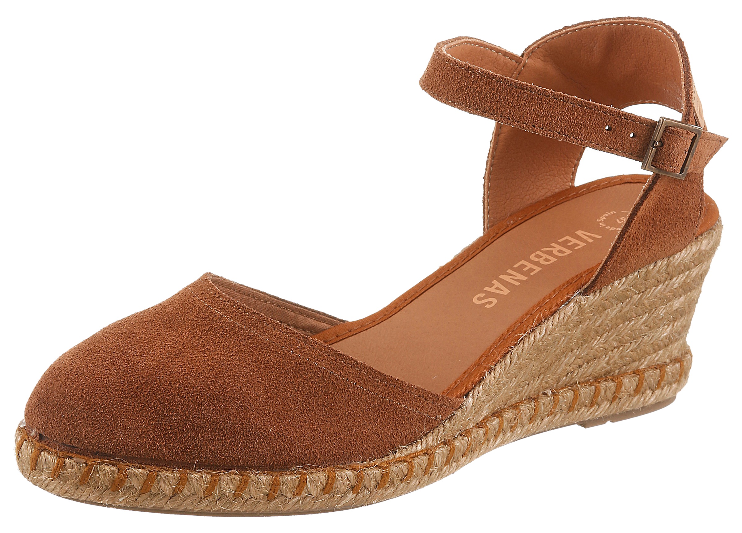 VERBENAS Slingpumps  Keilsandalette, Sommerschuh, Urlaubsschuh mit Bastbesatz