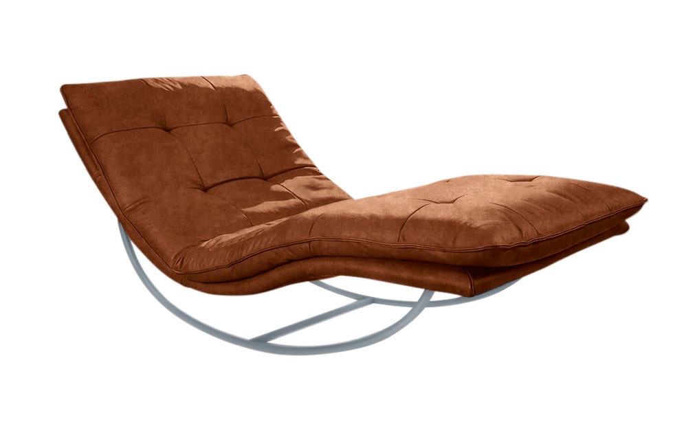 W.SCHILLIG Relaxliege »daily dreams«, in Waffelkissen-Optik, Schaukelgestell silber matt, in 2 Breiten