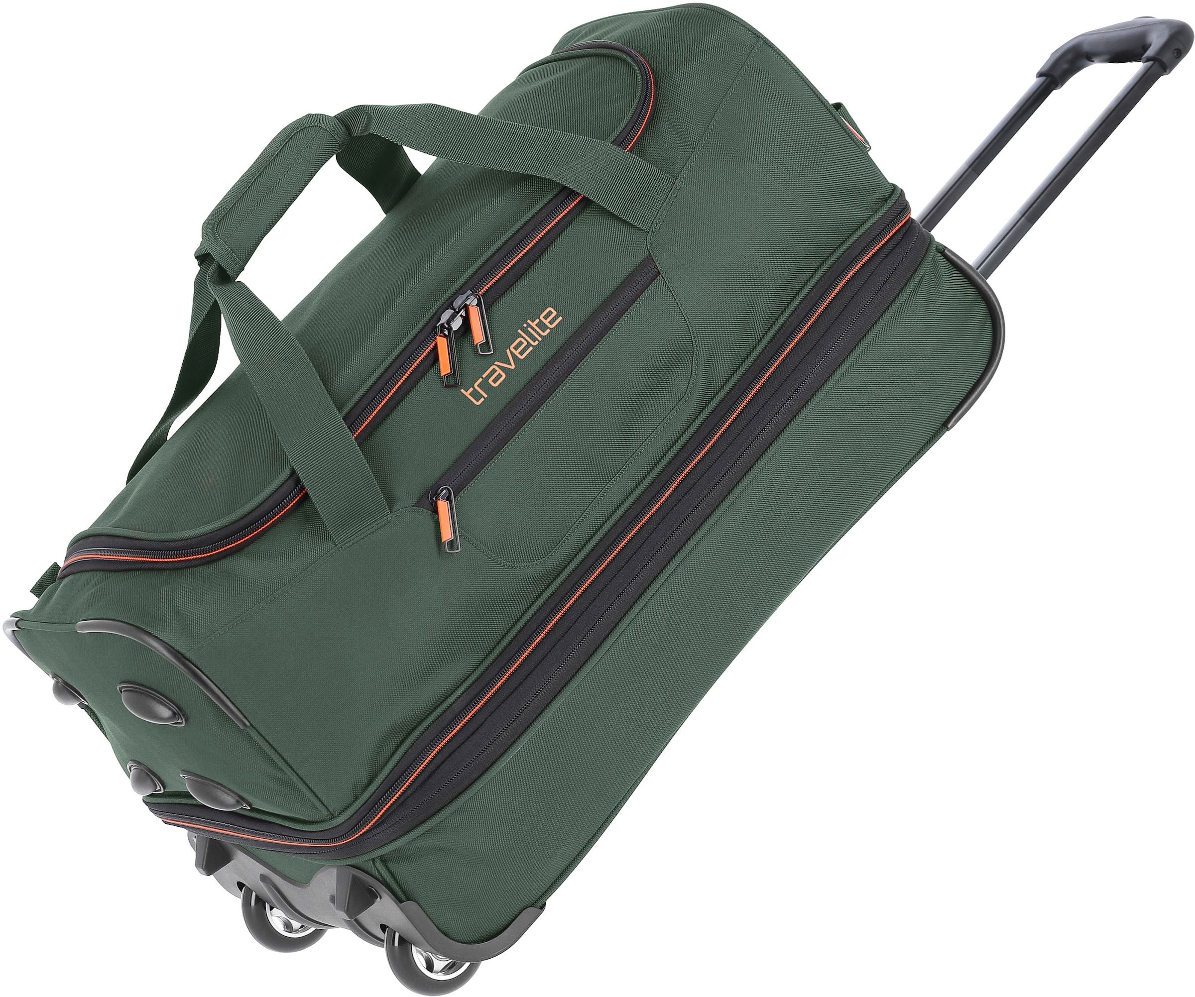 Reisetasche »Basics, 55 cm, dunkelgrün«, Duffle Bag Sporttasche mit Trolleyfunktion...