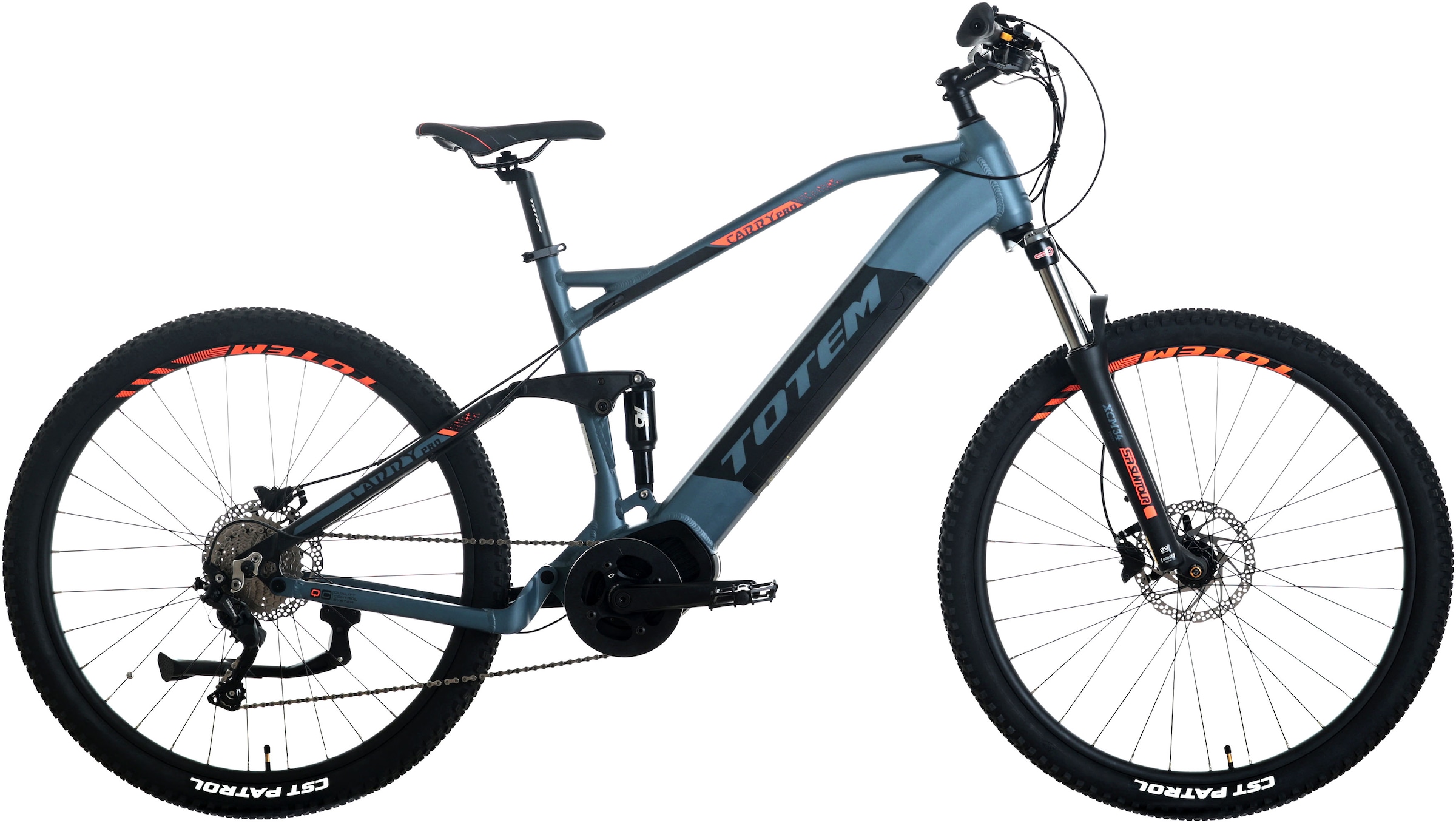 TOTEM E-Bike »Carry Pro«, 10 Gang, Shimano, Deore, Mittelmotor 250 W, Pedelec, Elektrofahrrad für Damen u. Herren, MTB
