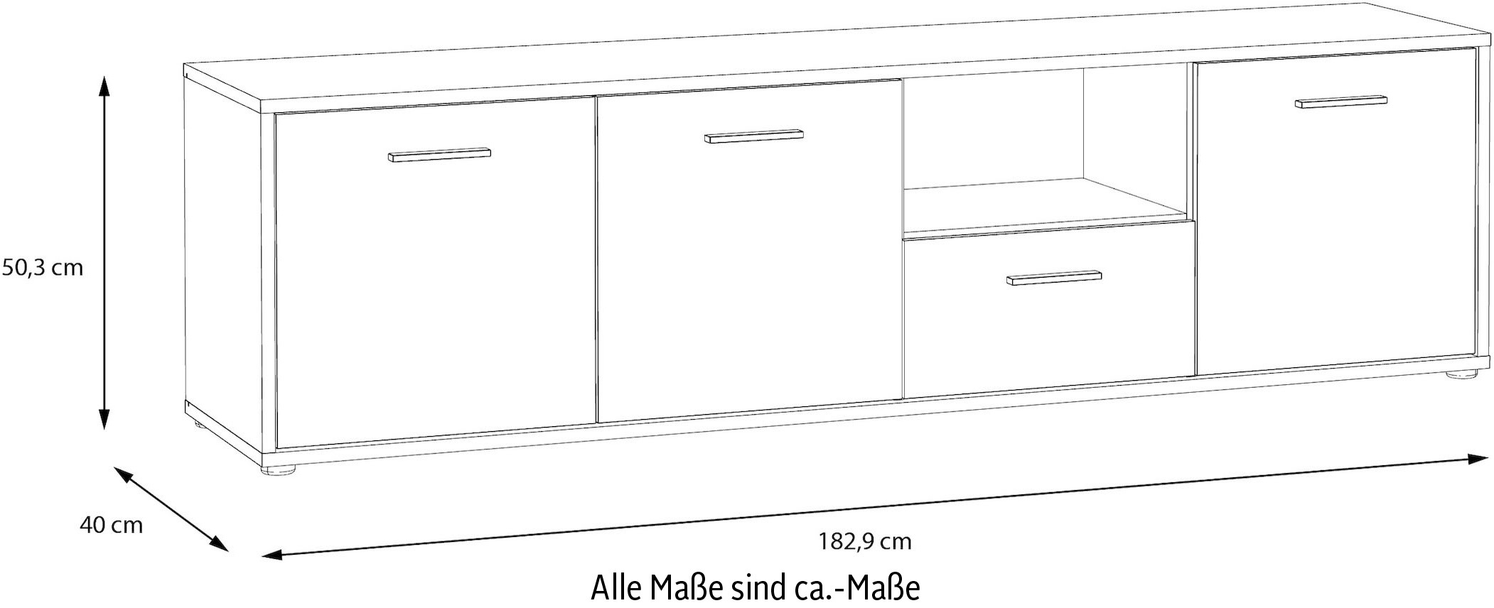 FORTE Lowboard »QuadroTV-Board, TV-Schrank«