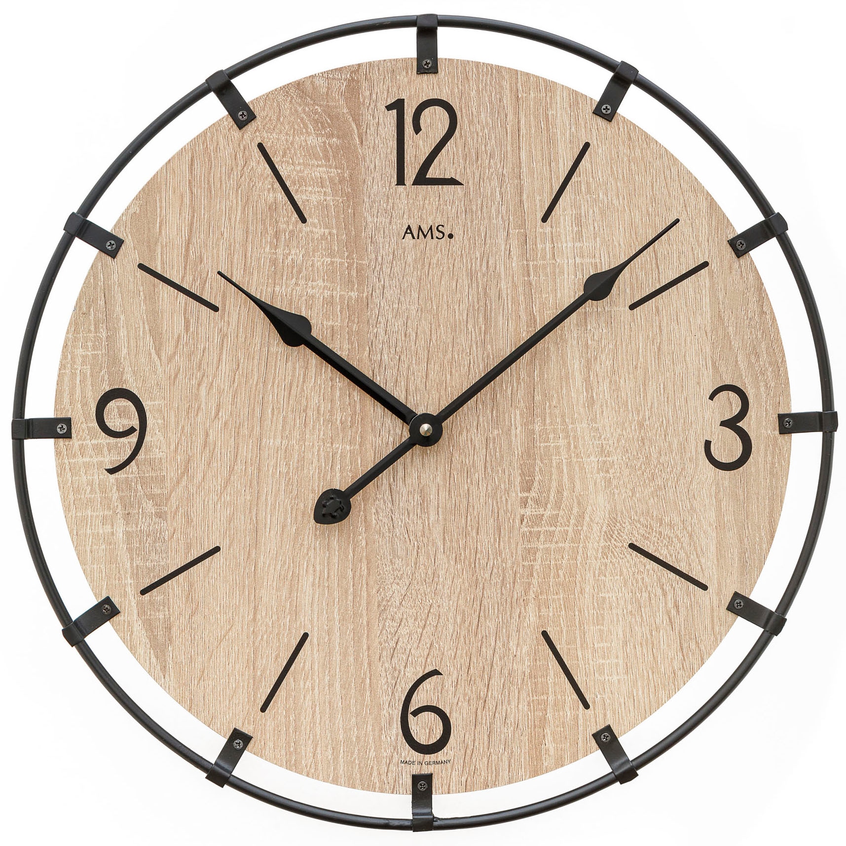 AMS Wanduhr »W9616SO«, Exklusiv, Quarzuhr, Holz,Wohnzimmer,Esszimmer, Schla günstig online kaufen