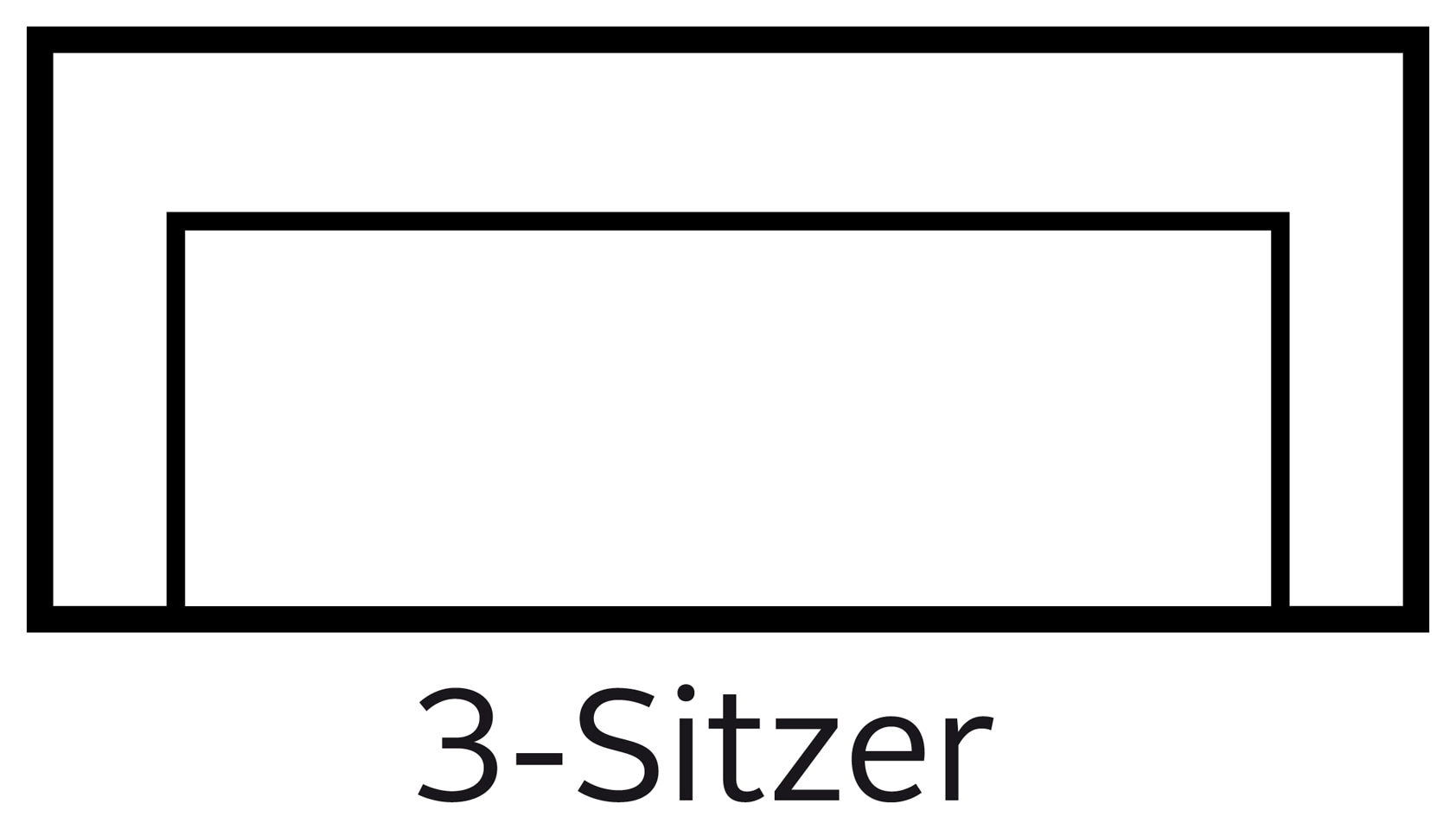 Home affaire 3-Sitzer »Newport«, mit Knopfheftung im Rücken, Keder und feinen Armlehnen