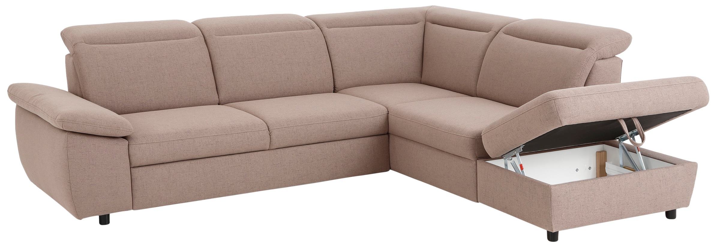 Home affaire Ecksofa »Mauritius L-Form«, mit Ottomane, mit Kopfteil- und Armlehnverstellung