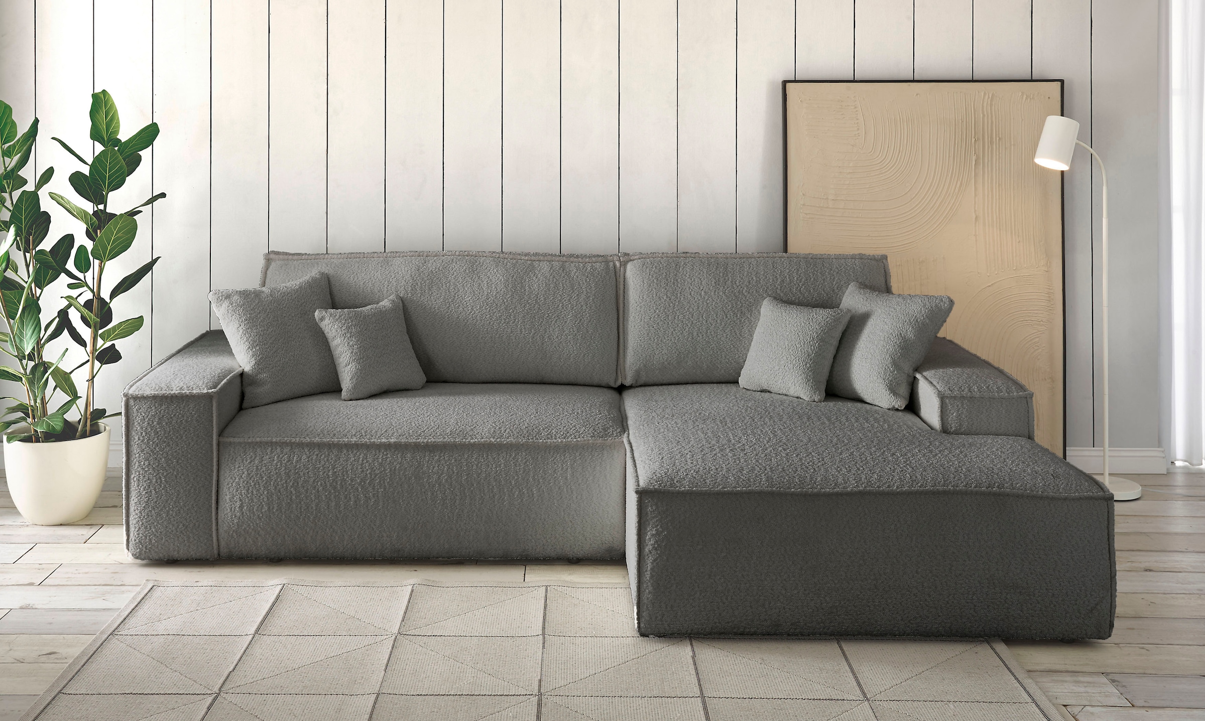 OTTO home Ecksofa »FINNLEY, L-Form 257 cm, Schlafsofa« mit Bettkasten, in B günstig online kaufen