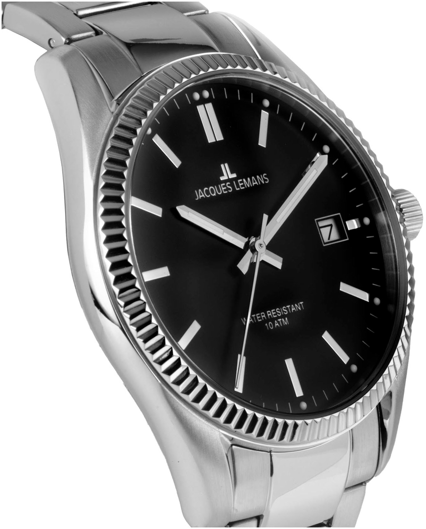 Jacques Lemans Quarzuhr »Derby«, Armbanduhr,Herrenuhr,Damenuhr,Edelstahlarmband,bis 10 bar wasserd.