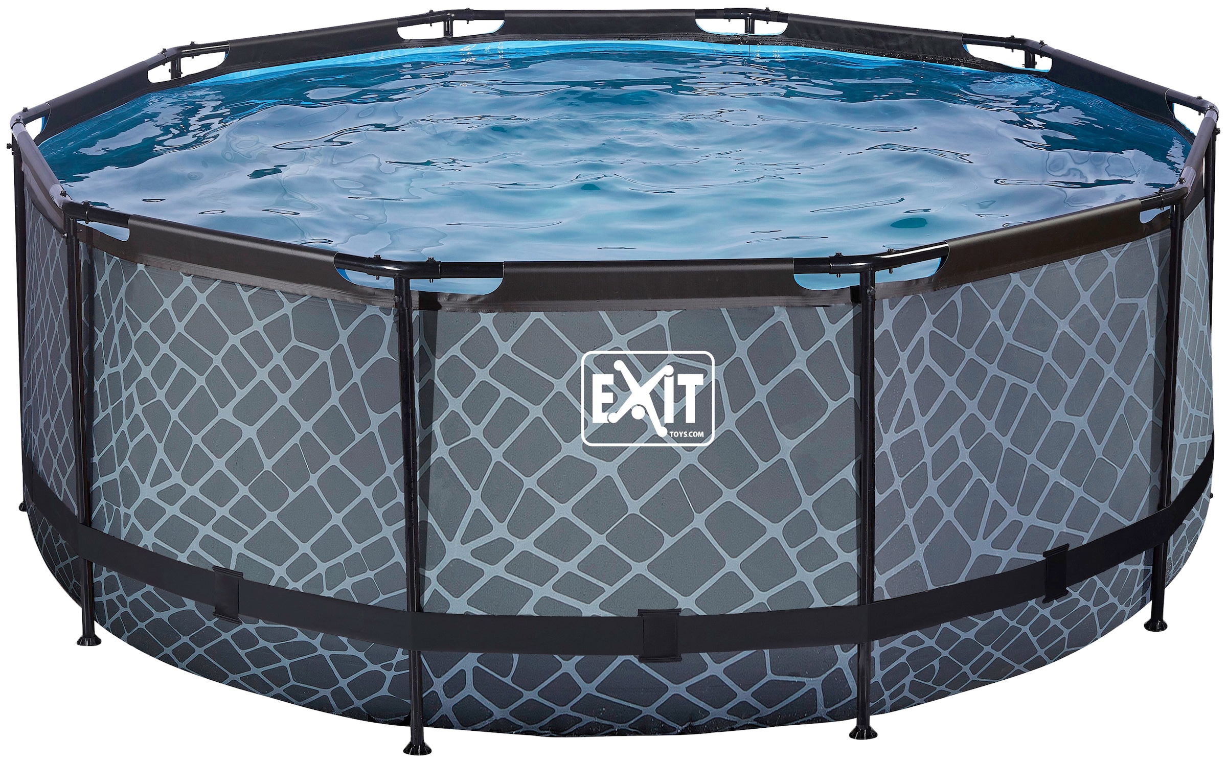 EXIT Framepool »inkl. Sicherheitsleiter«, (Set, 3 tlg.), ØxH: 360x122 cm, mit Sandfilteranlage