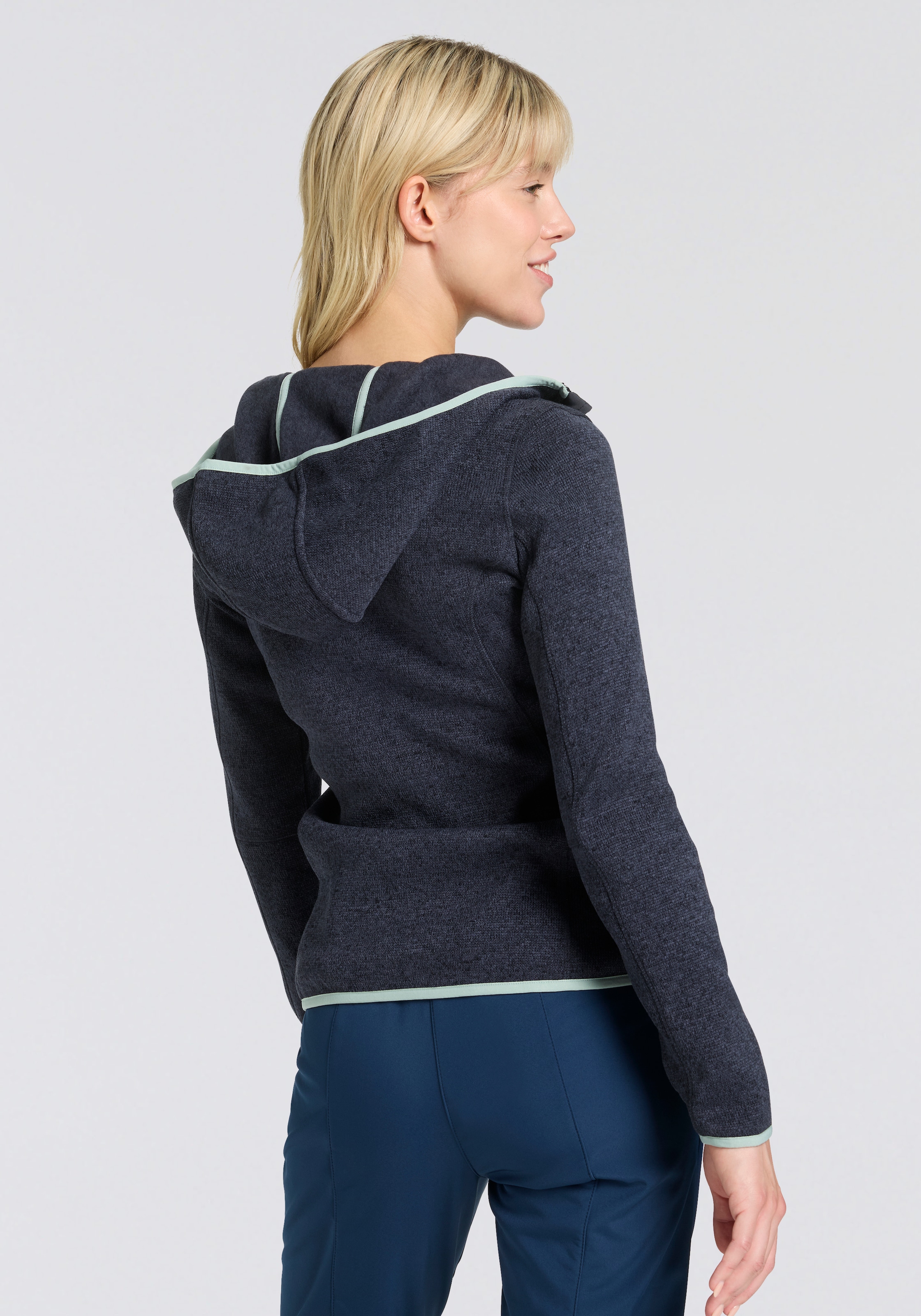 CMP Strickfleecejacke »KNITTED MELANGE HOODY WOMAN HOODY«, (1 St.), mit Kapuze, Wärmend und atmungsaktiv
