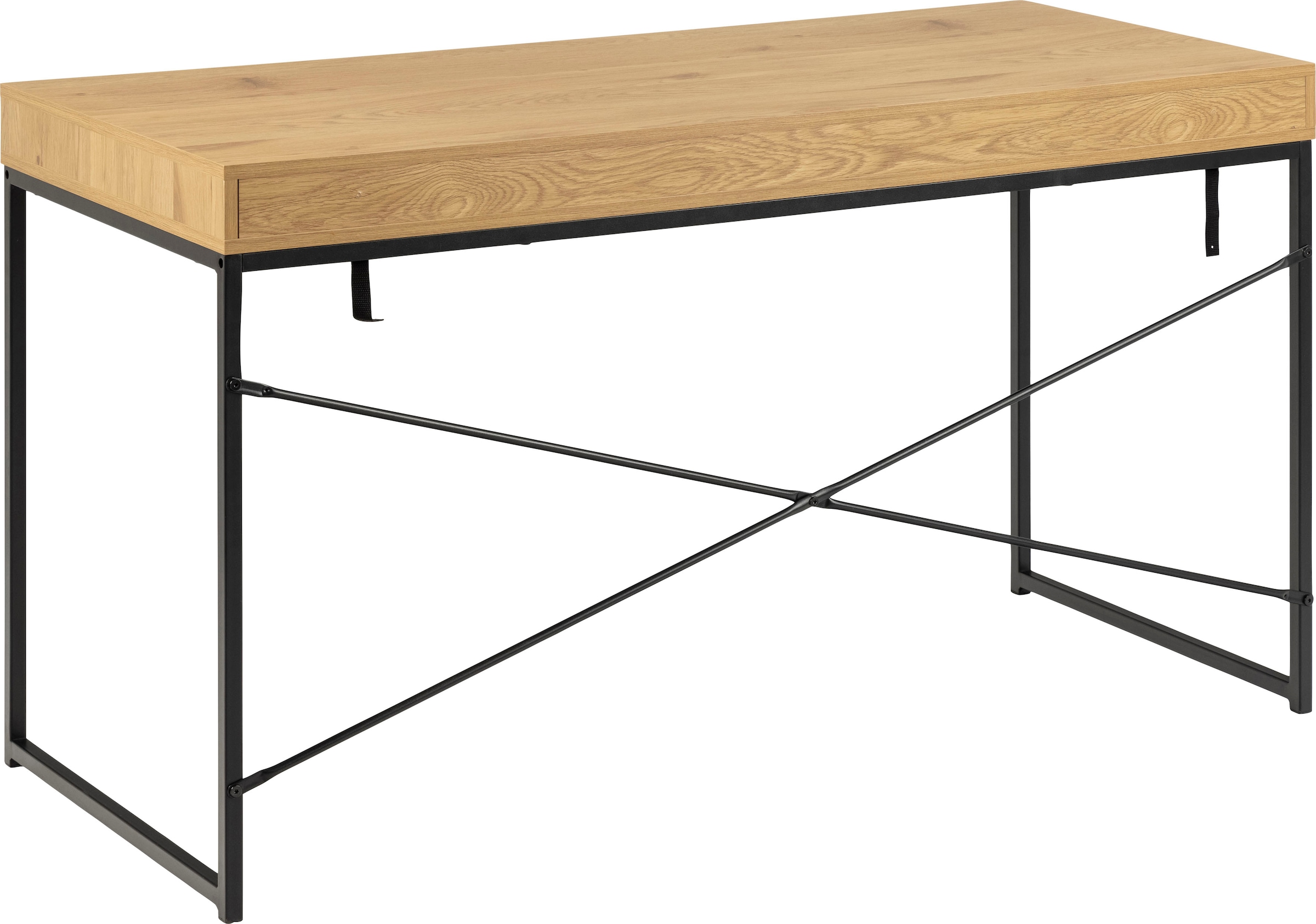 ACTONA GROUP Schreibtisch, Metallgestell, 1 Schublade und 1 offenem Fach, Breite 140 cm