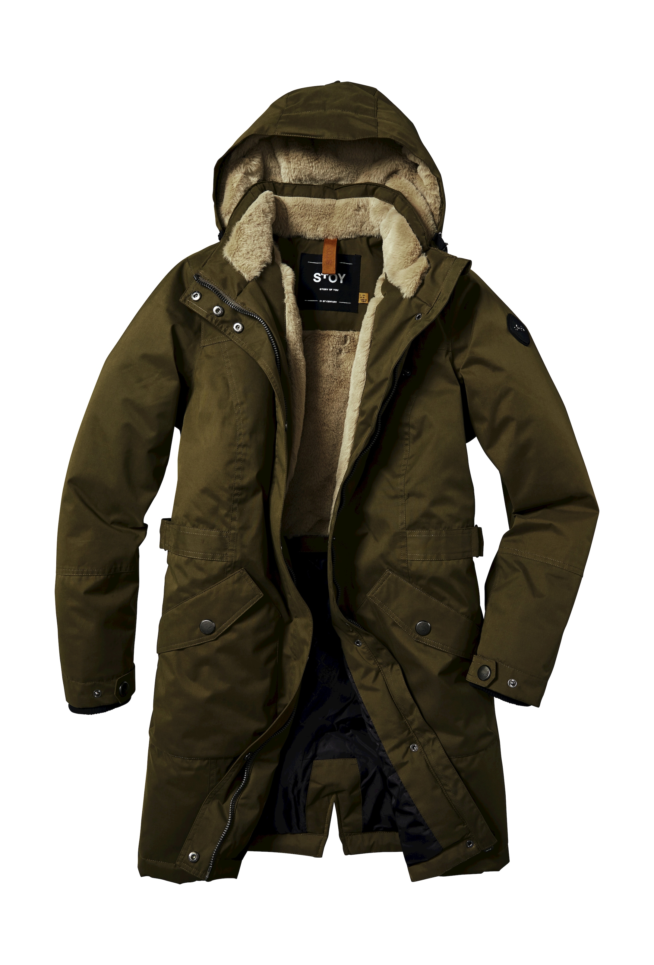 STOY Parka »STW 2 WMN PRK« Wasserdichter, atmungsaktiver Parka mit abnehmbarer Kapuze